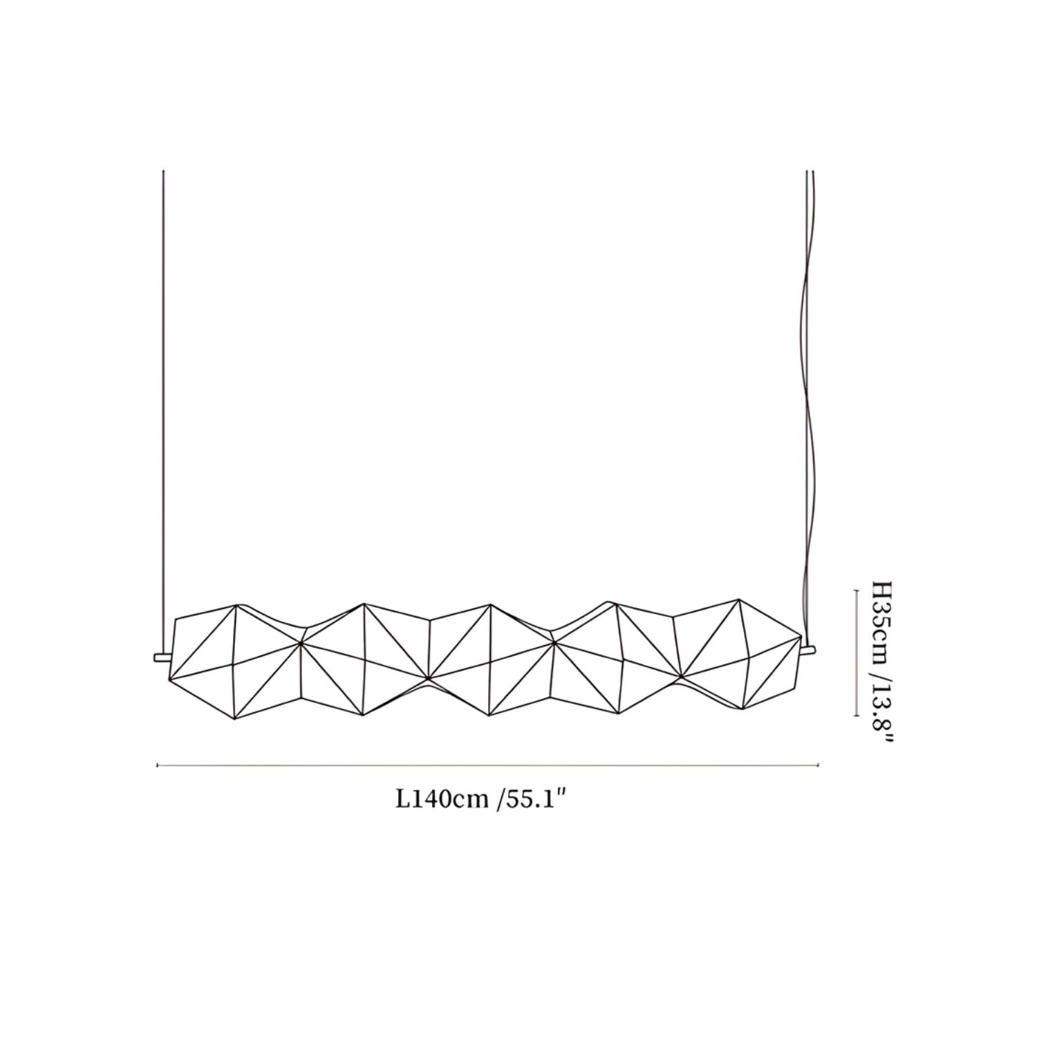 Sevana Linear Silk Pendant Light