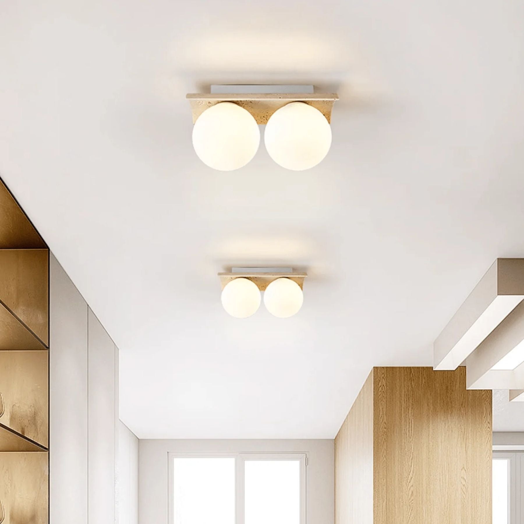 Moscoze Natural Stone Ceiling Light
