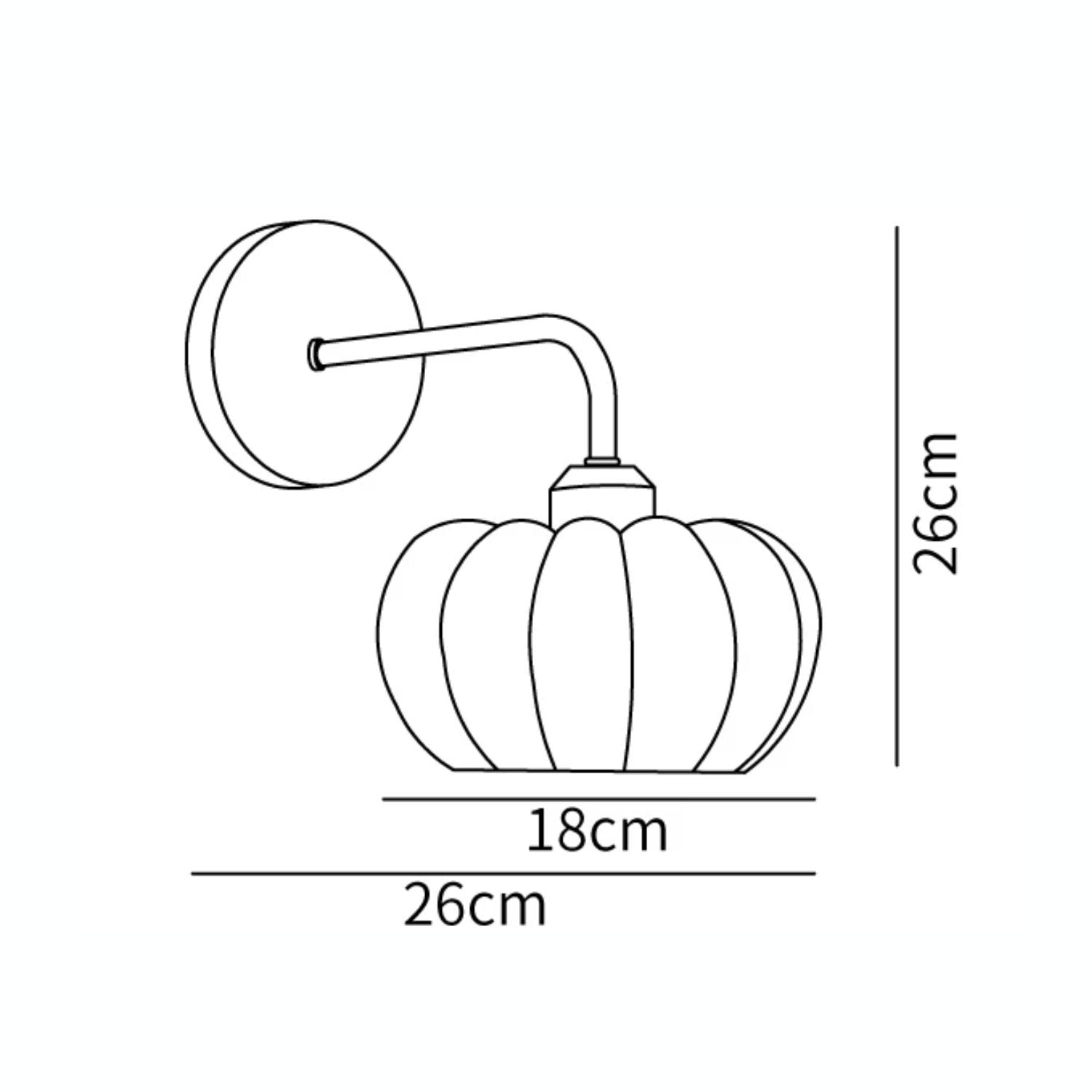 Pompus Pumpkin Wall Light
