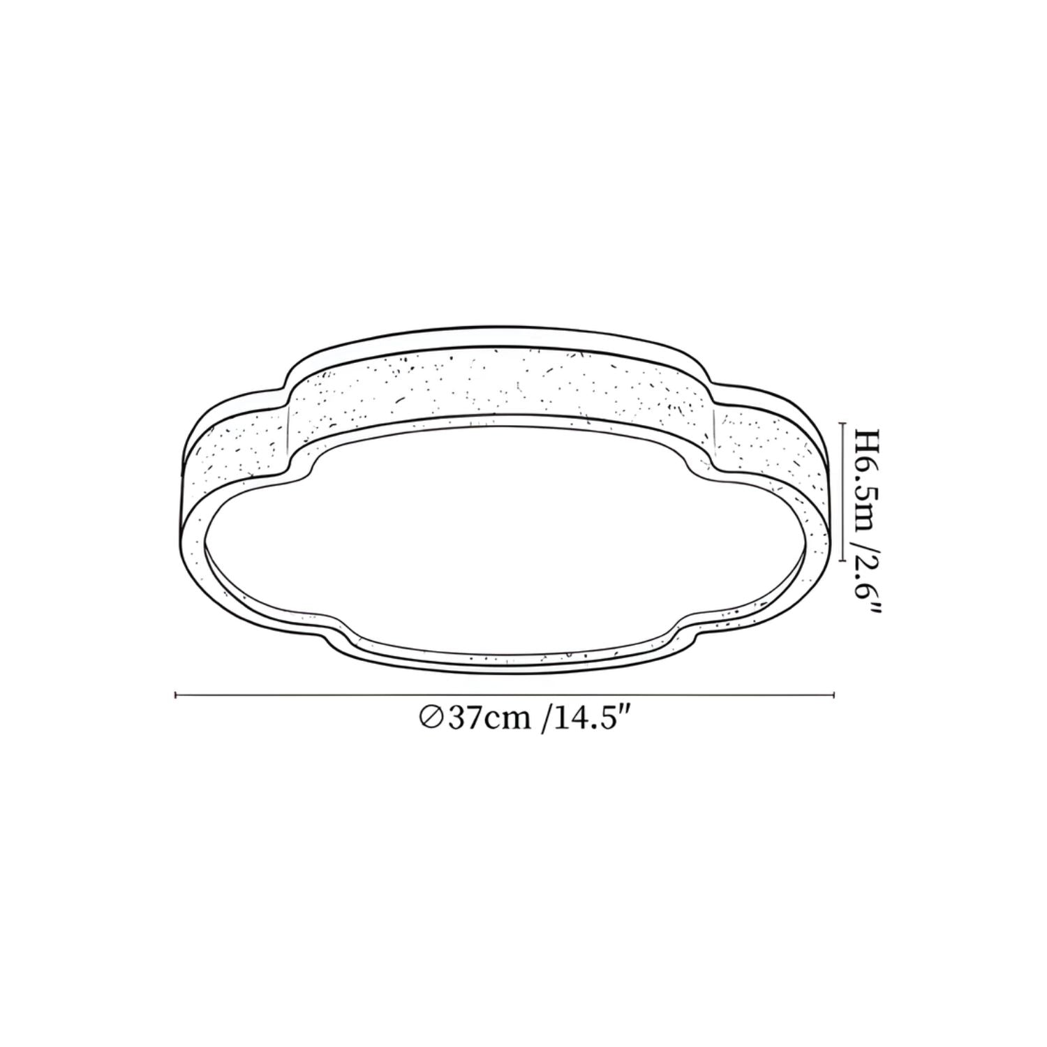 Couzo Travertine Cloud-Shape Ceiling Light