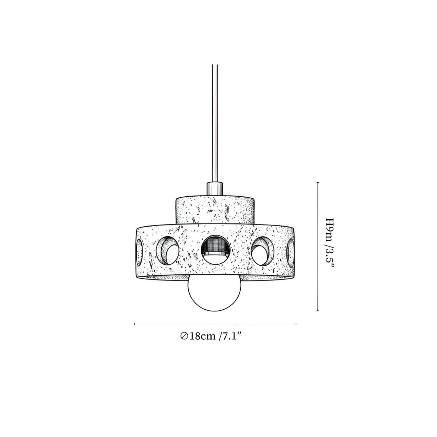Forene Travertine Pendant Light