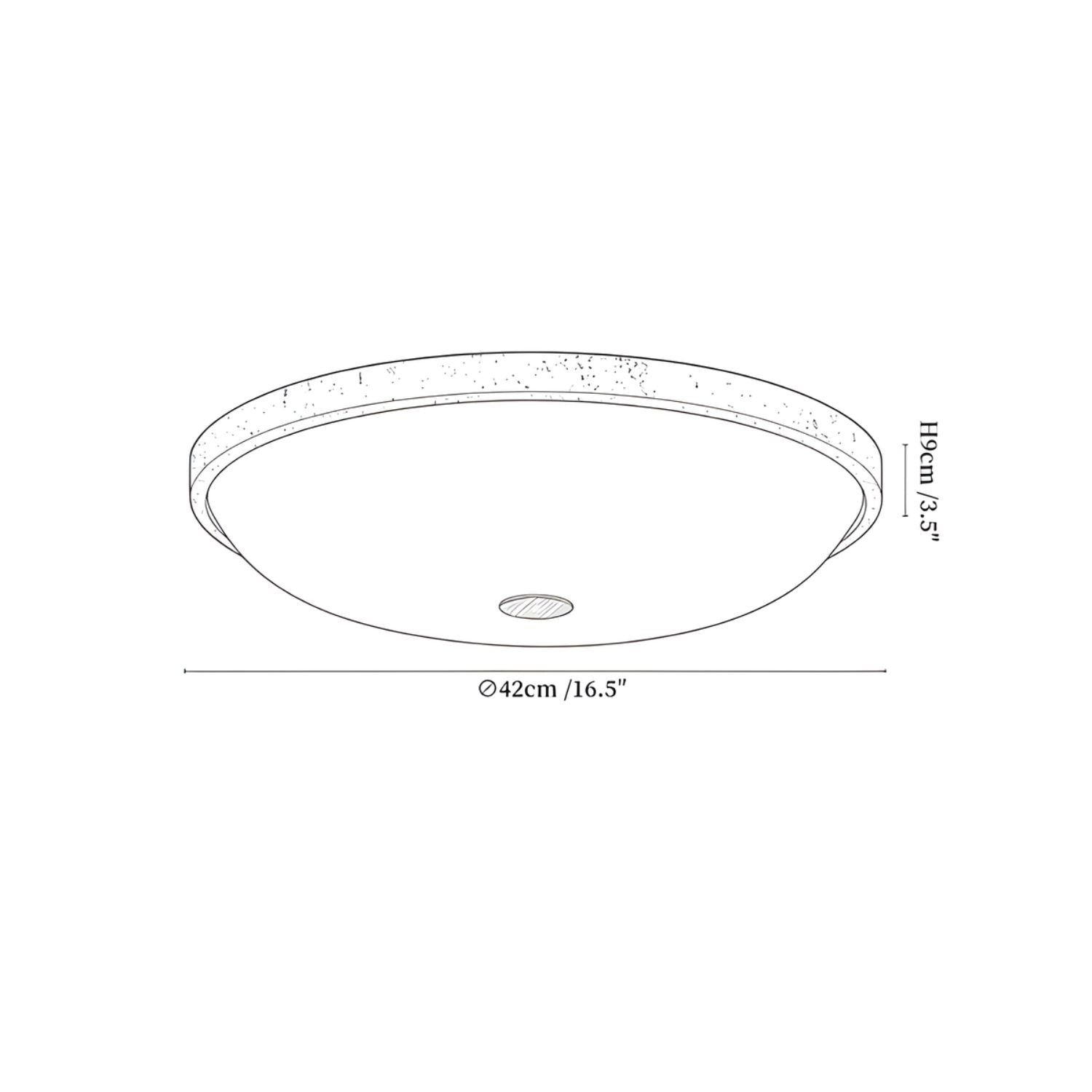 Zelmara Disc Travertine Ceiling Light