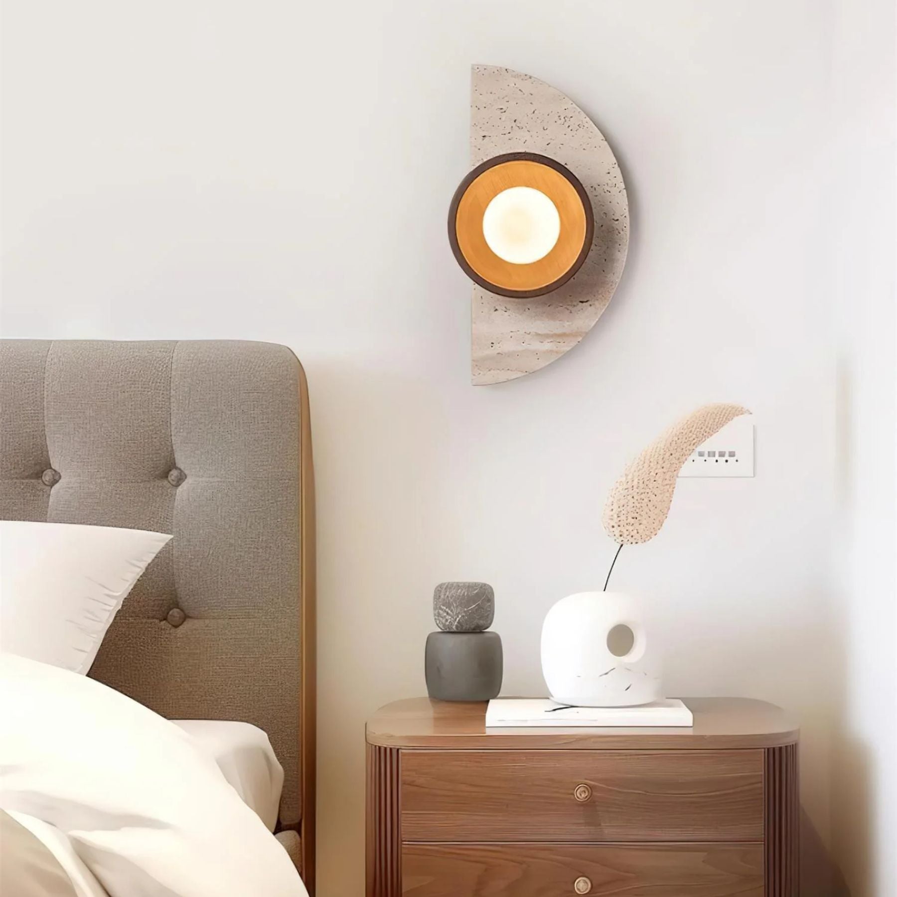 Lerbaze Natural Stone Wall Light