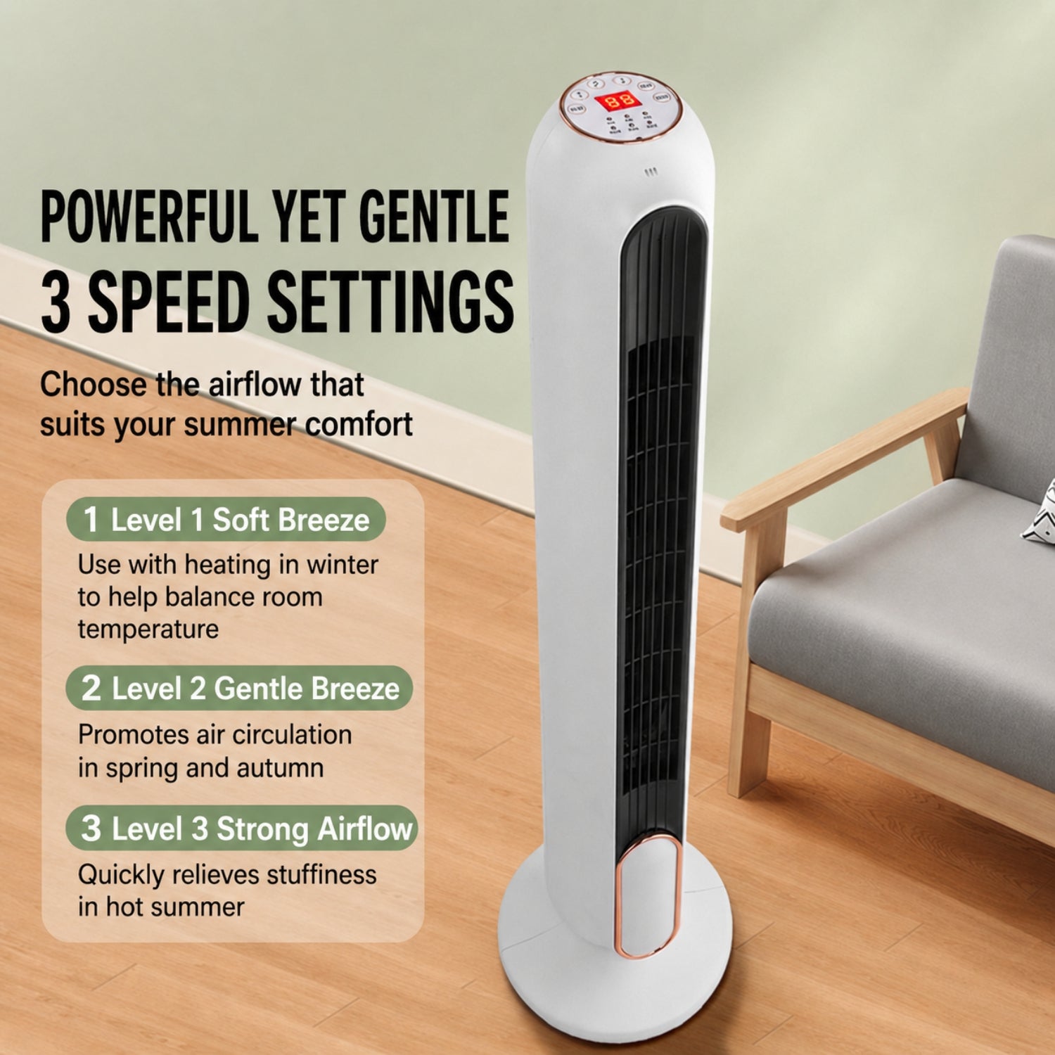 Covedenus Tower Fan