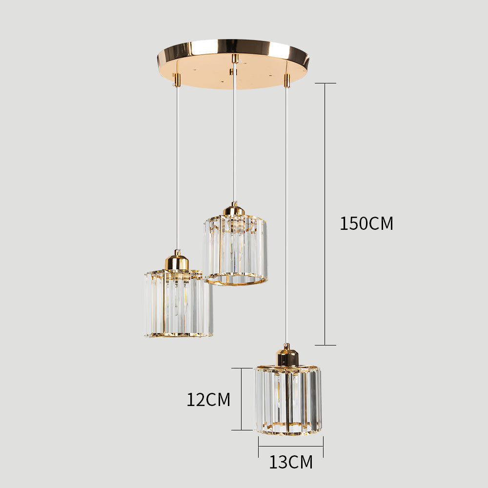 Multi-Head Crystal Pendant Light