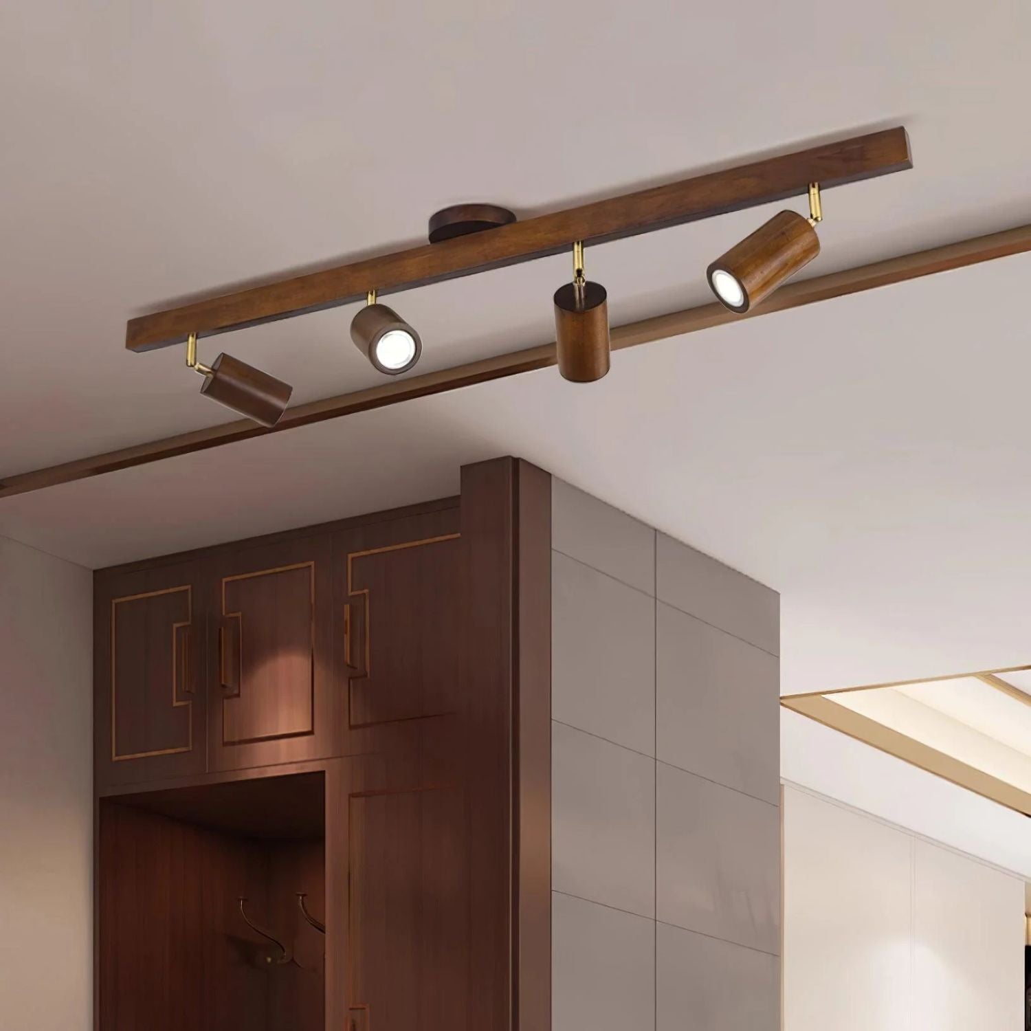Lermo Wooden Track Ceiling Light