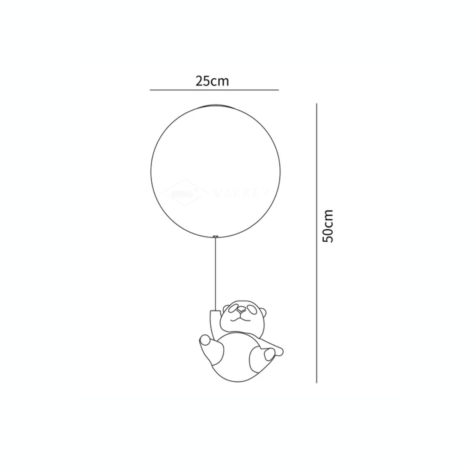 Hanging Panda Bear Ceiling Light