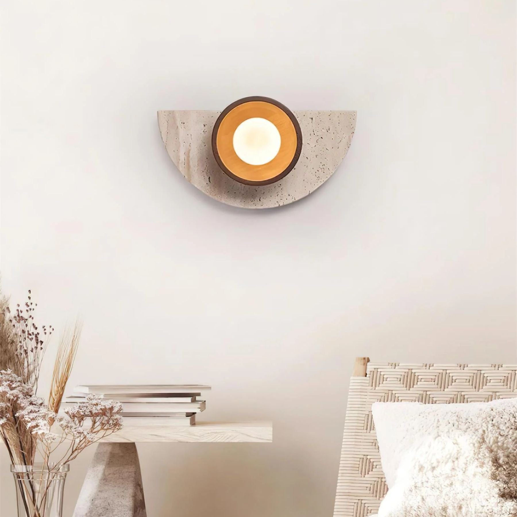Lerbaze Natural Stone Wall Light