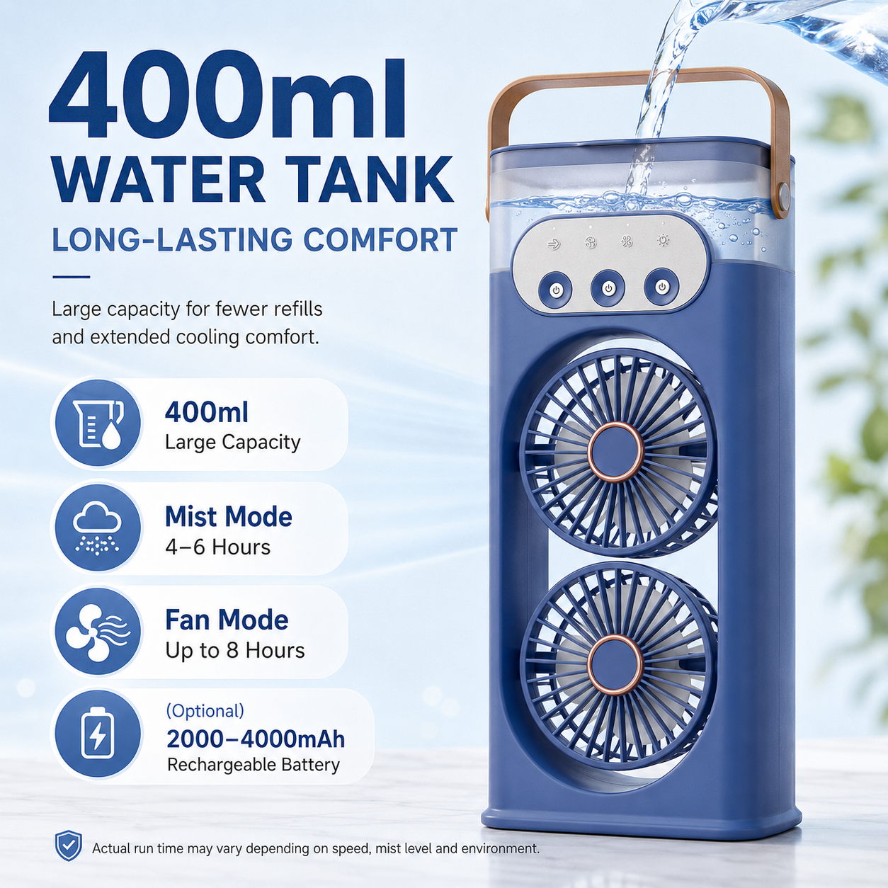 Orinli Portable Tower Fan