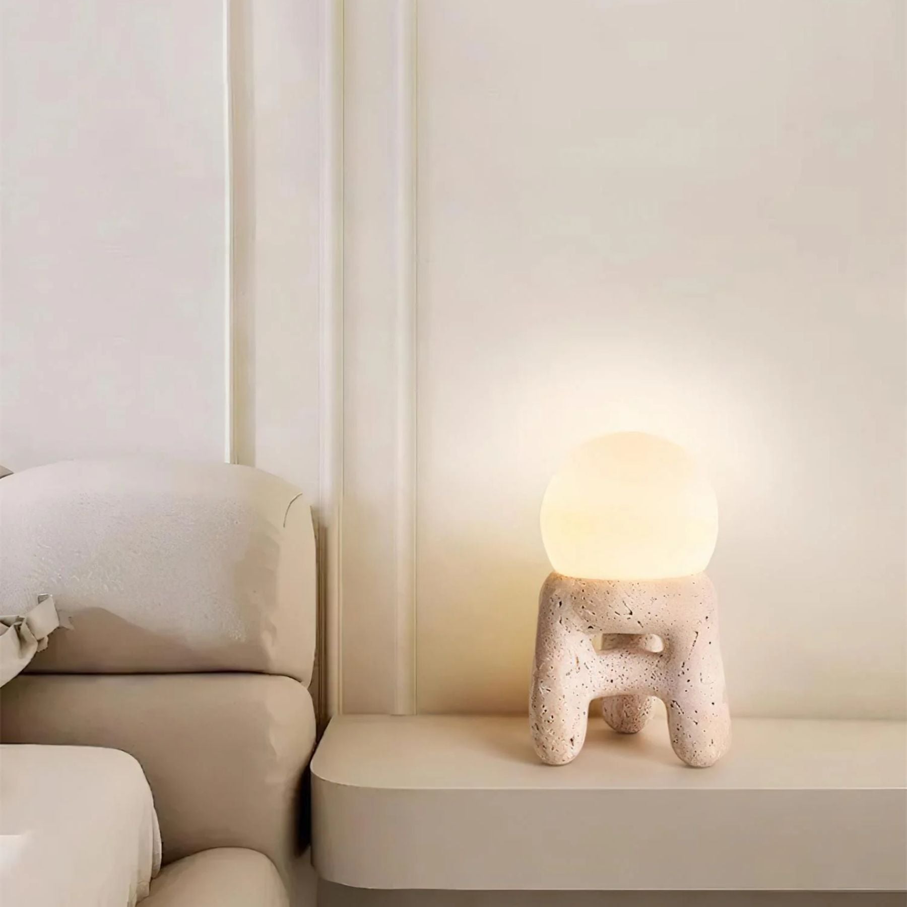 Jug-Shaped Natural Stone Table Lamp