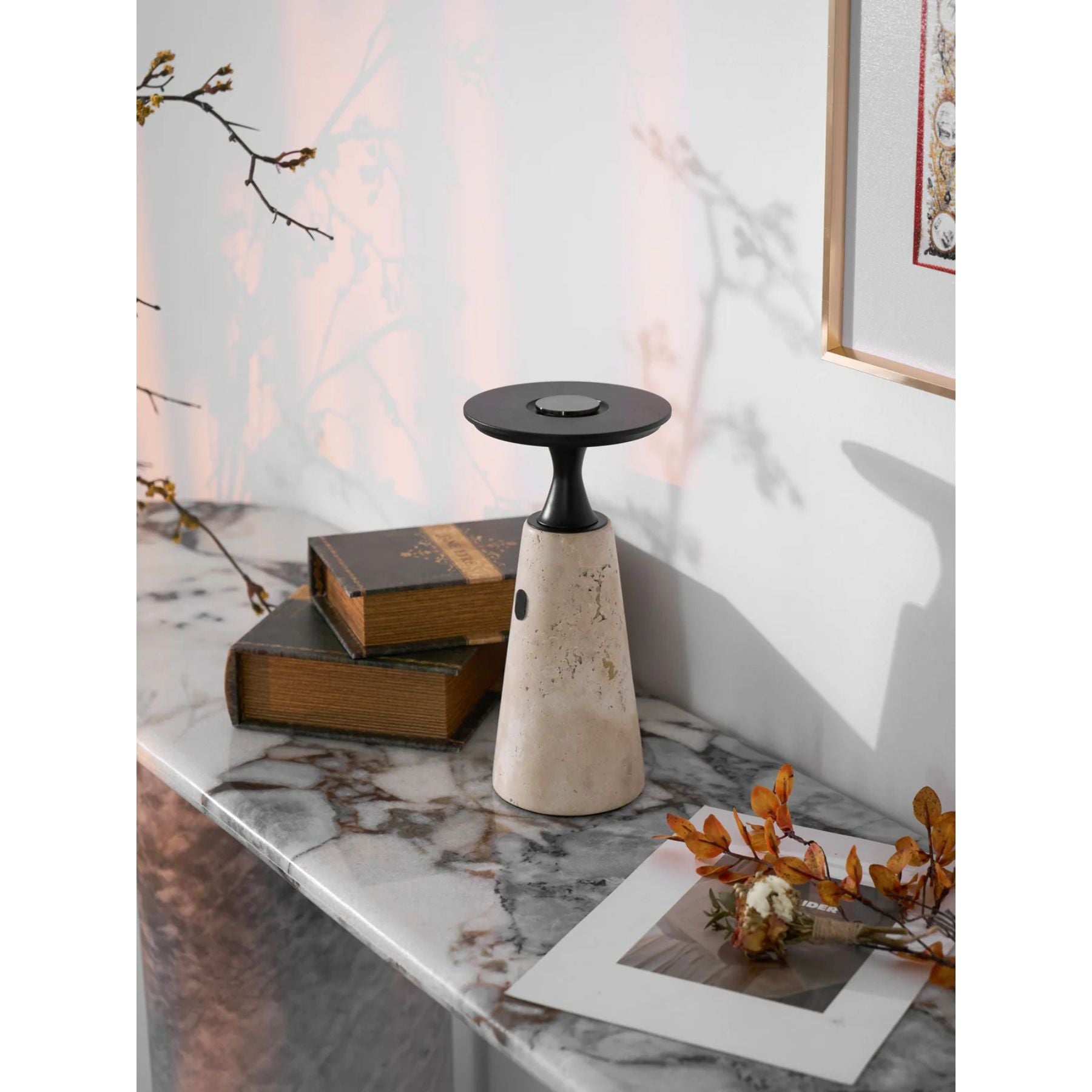 Terchas Rechargeable Natural Stone Table Lamp