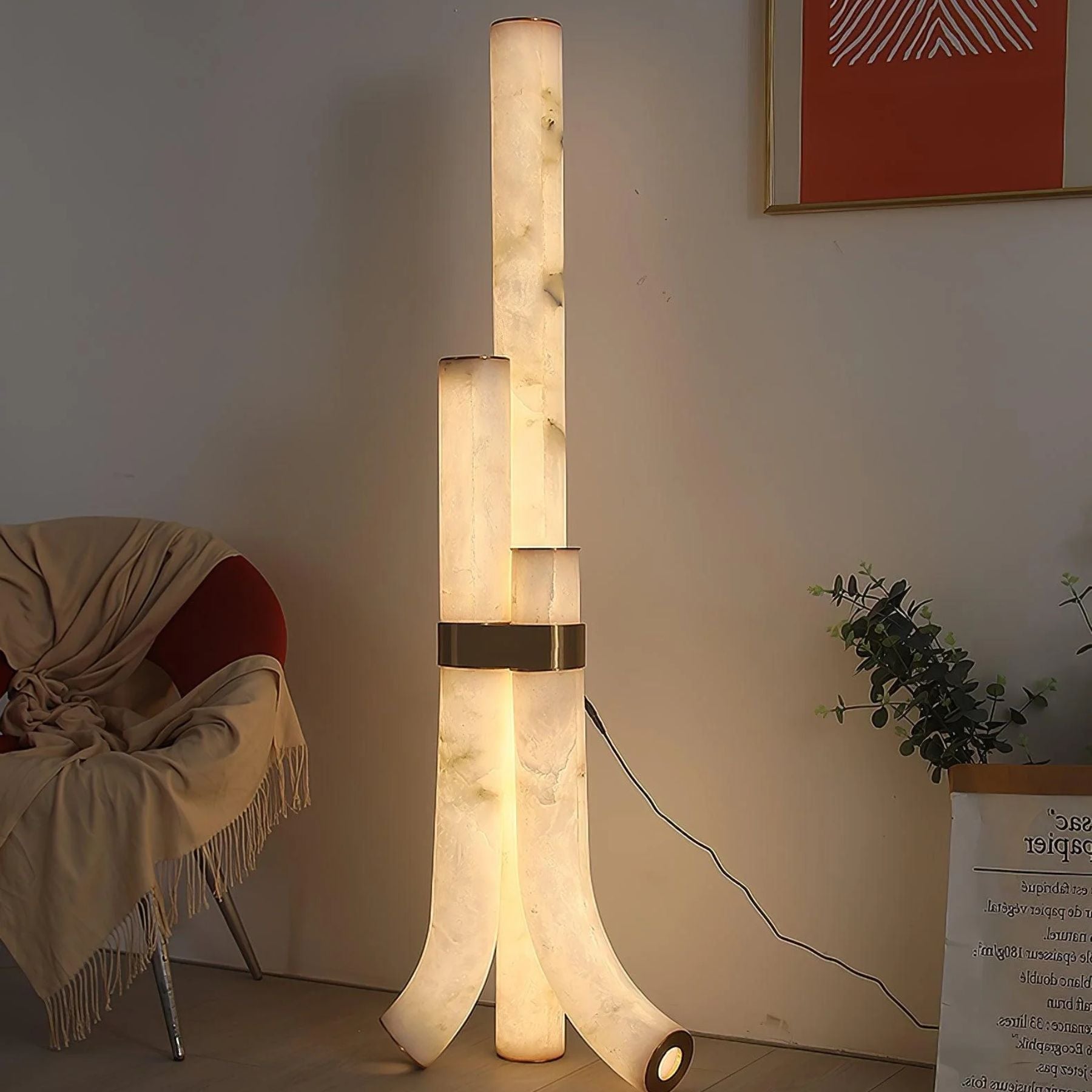 Pylese Triple Alabaster Floor Lamp