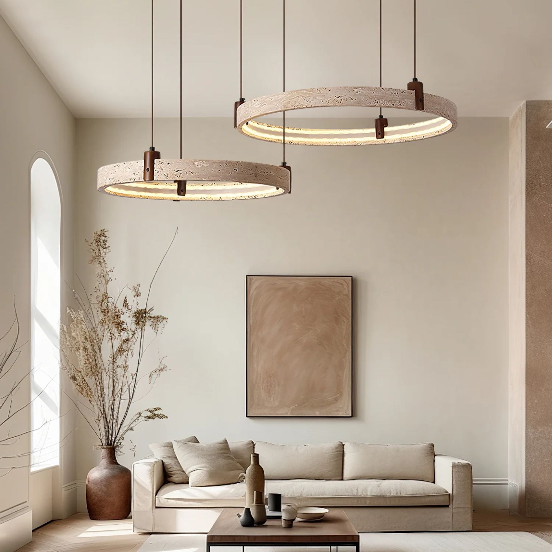 Ecolaze Natural Stone Pendant Light