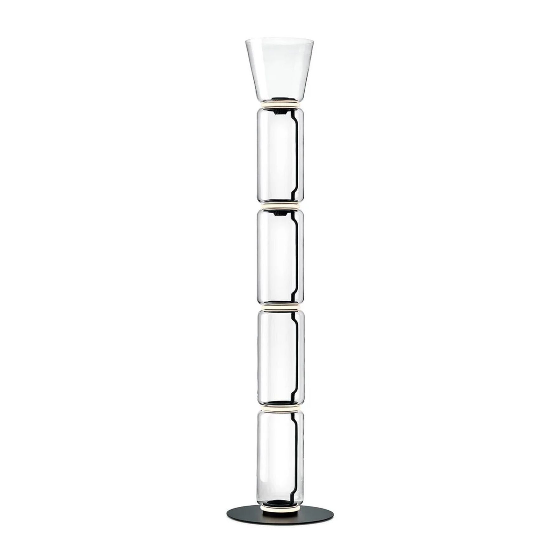 Teyylino Cylindrical Glass Floor Lamp