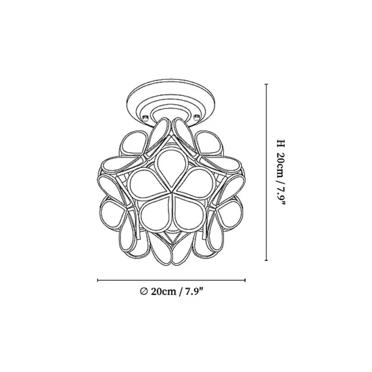 Floyem Gold Accent Ceiling Light