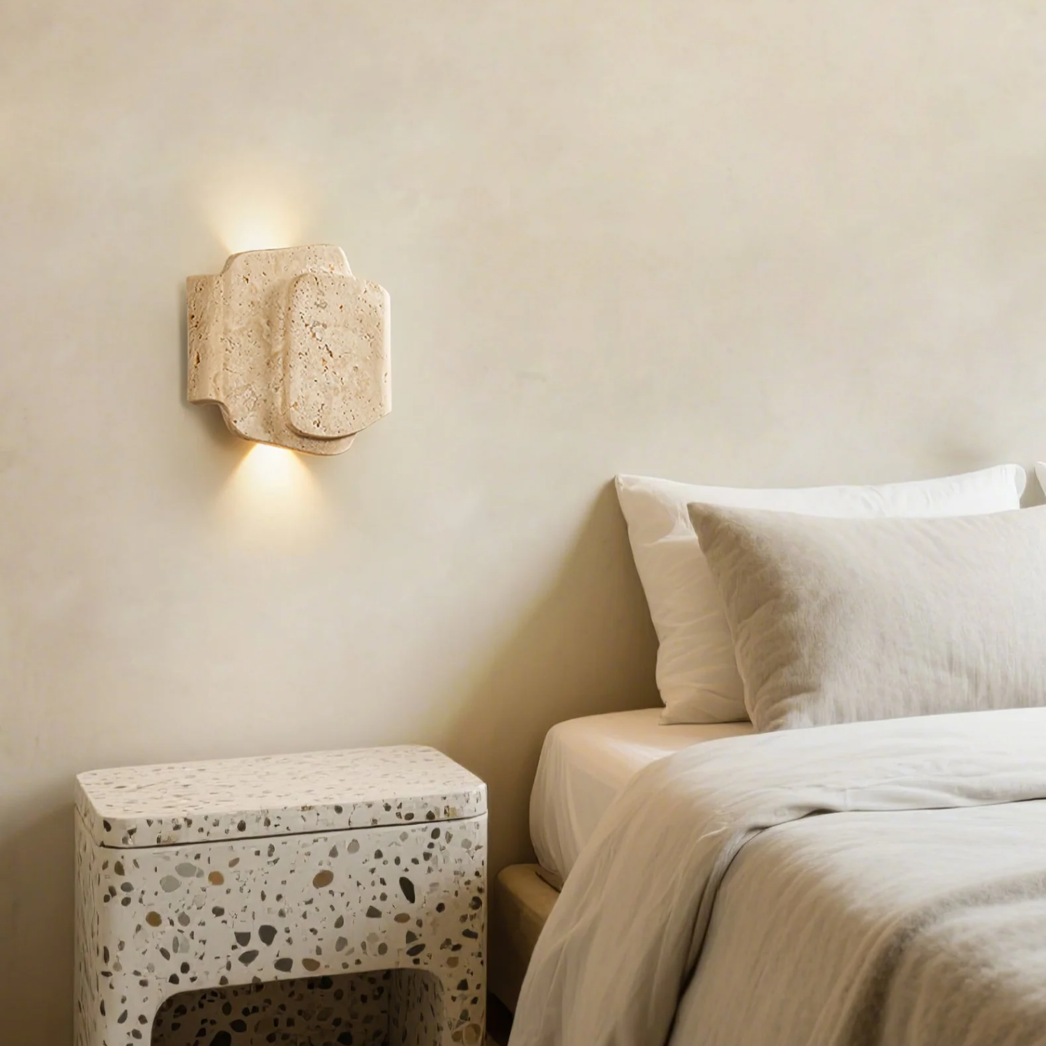 Bova Overlap Natural Stone Wall Light
