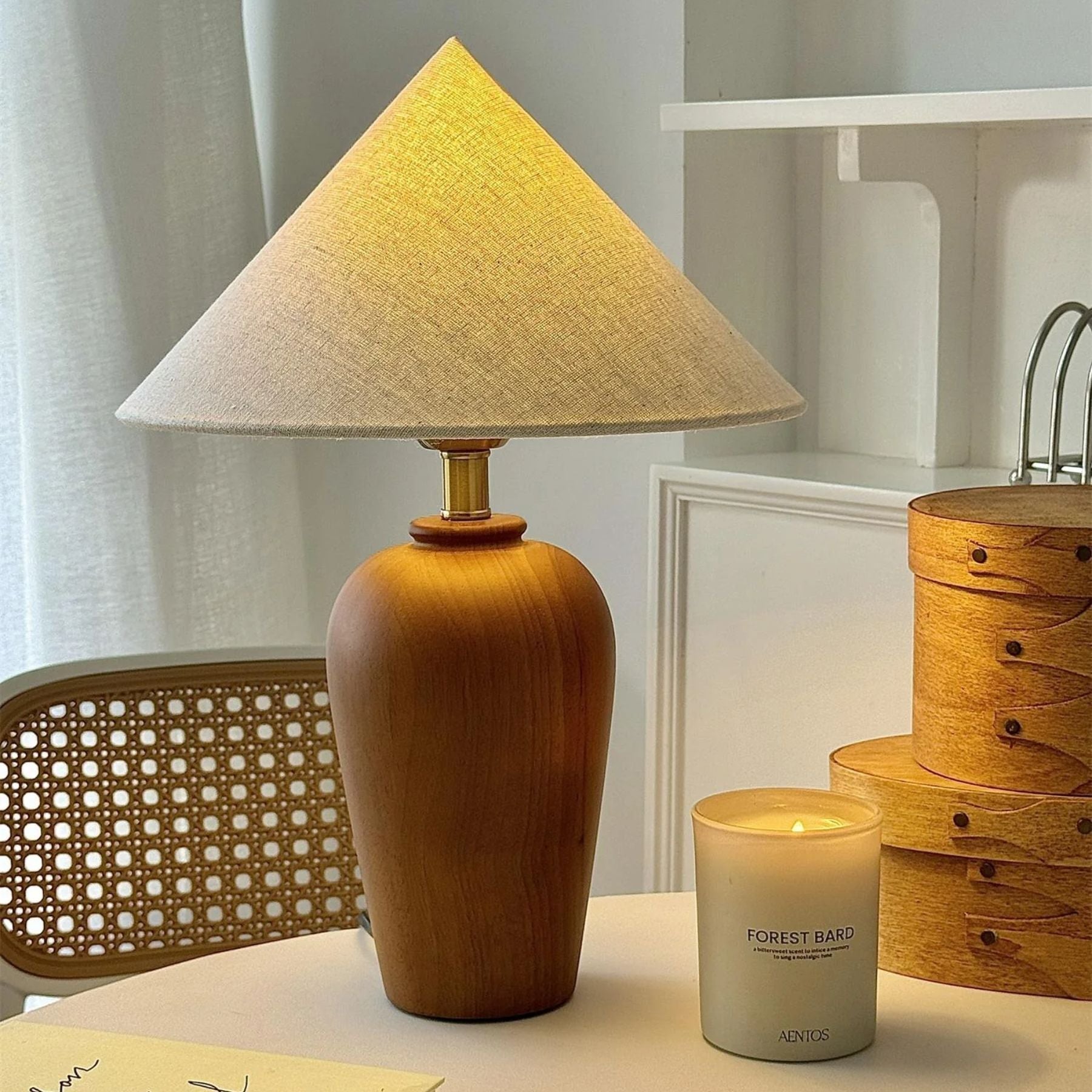 Brevo Wooden Table Lamp