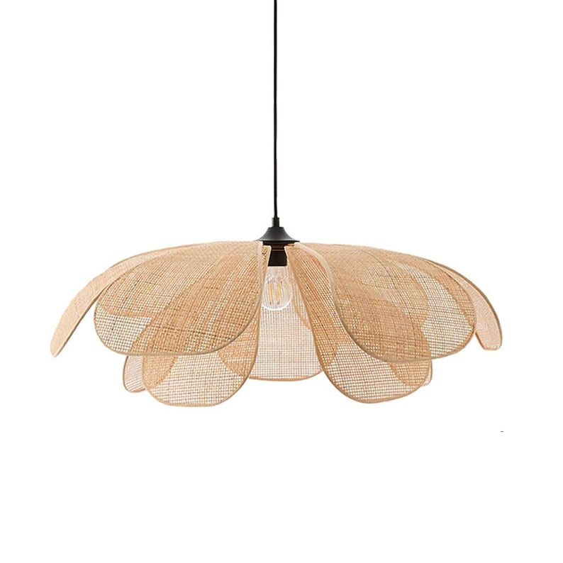 Petal Rattan Flower Pendant Light