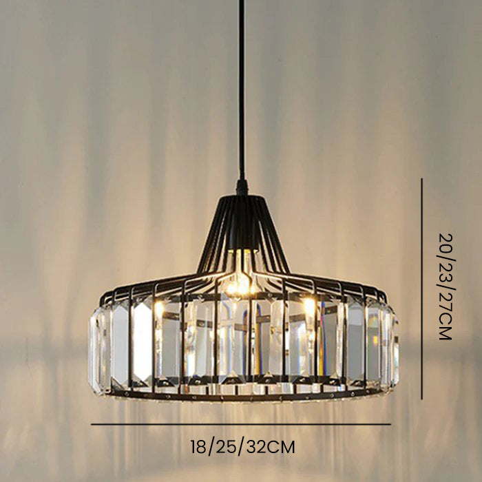 Black Crystal Pendant Light