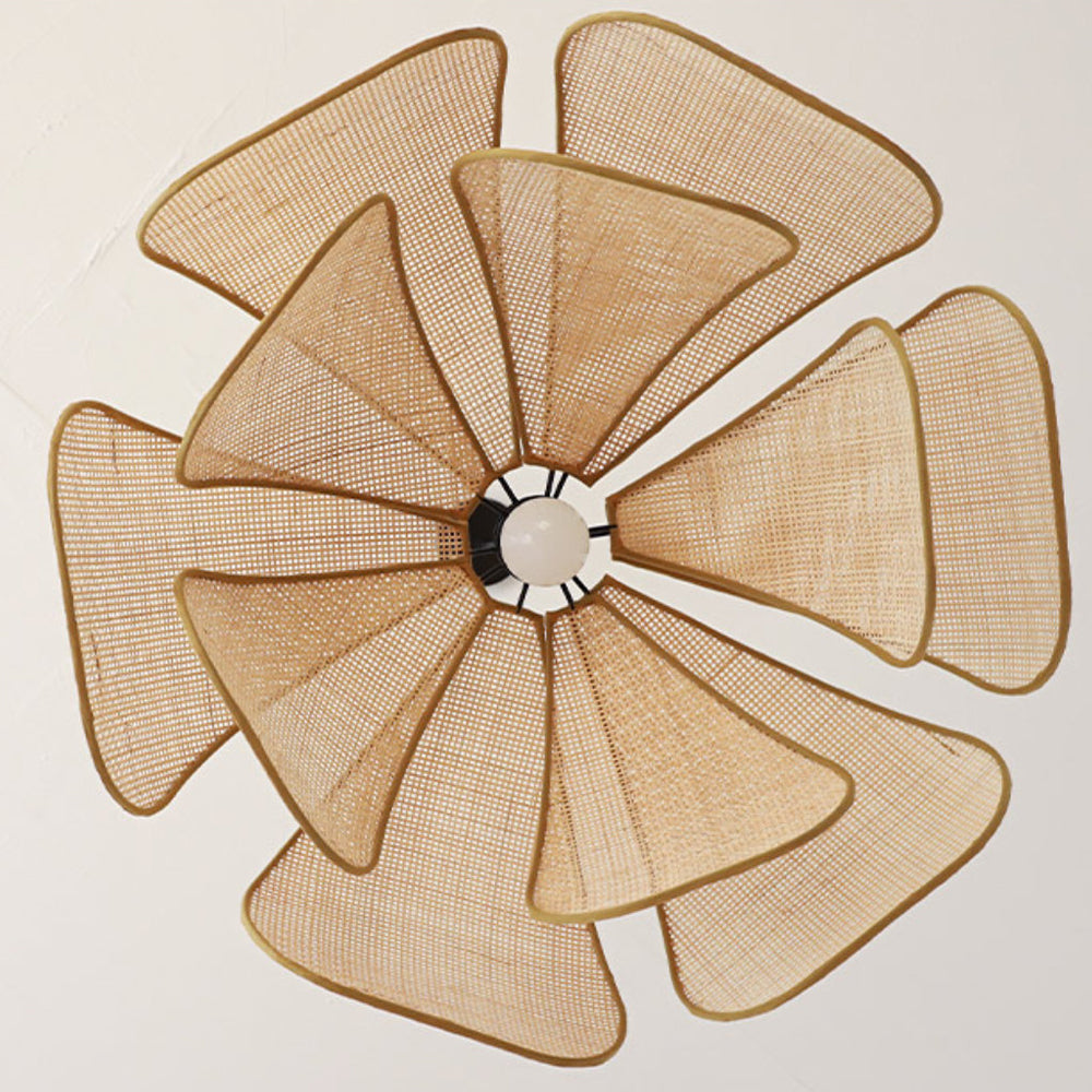 Petal Rattan Flower Pendant Light