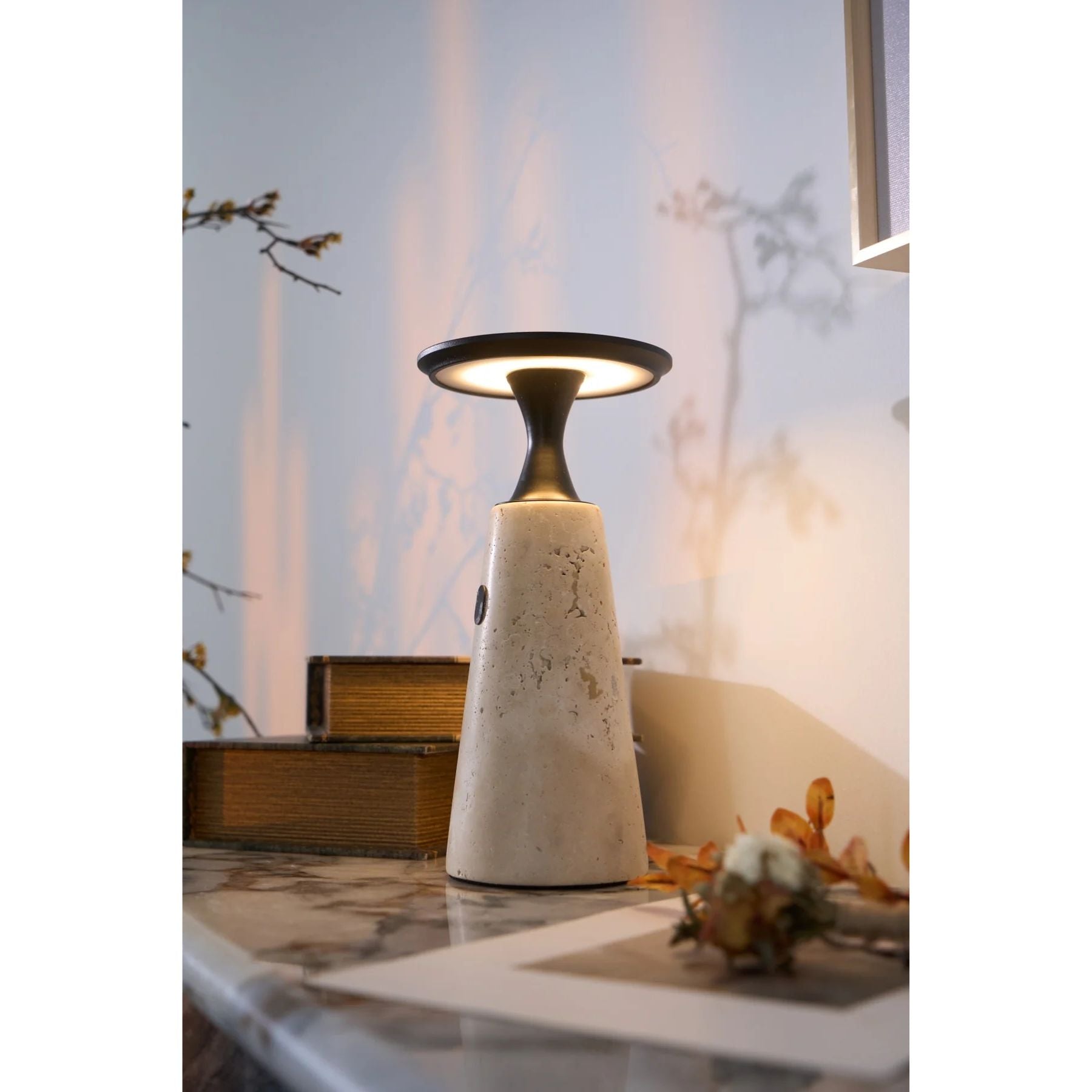 Terchas Rechargeable Natural Stone Table Lamp