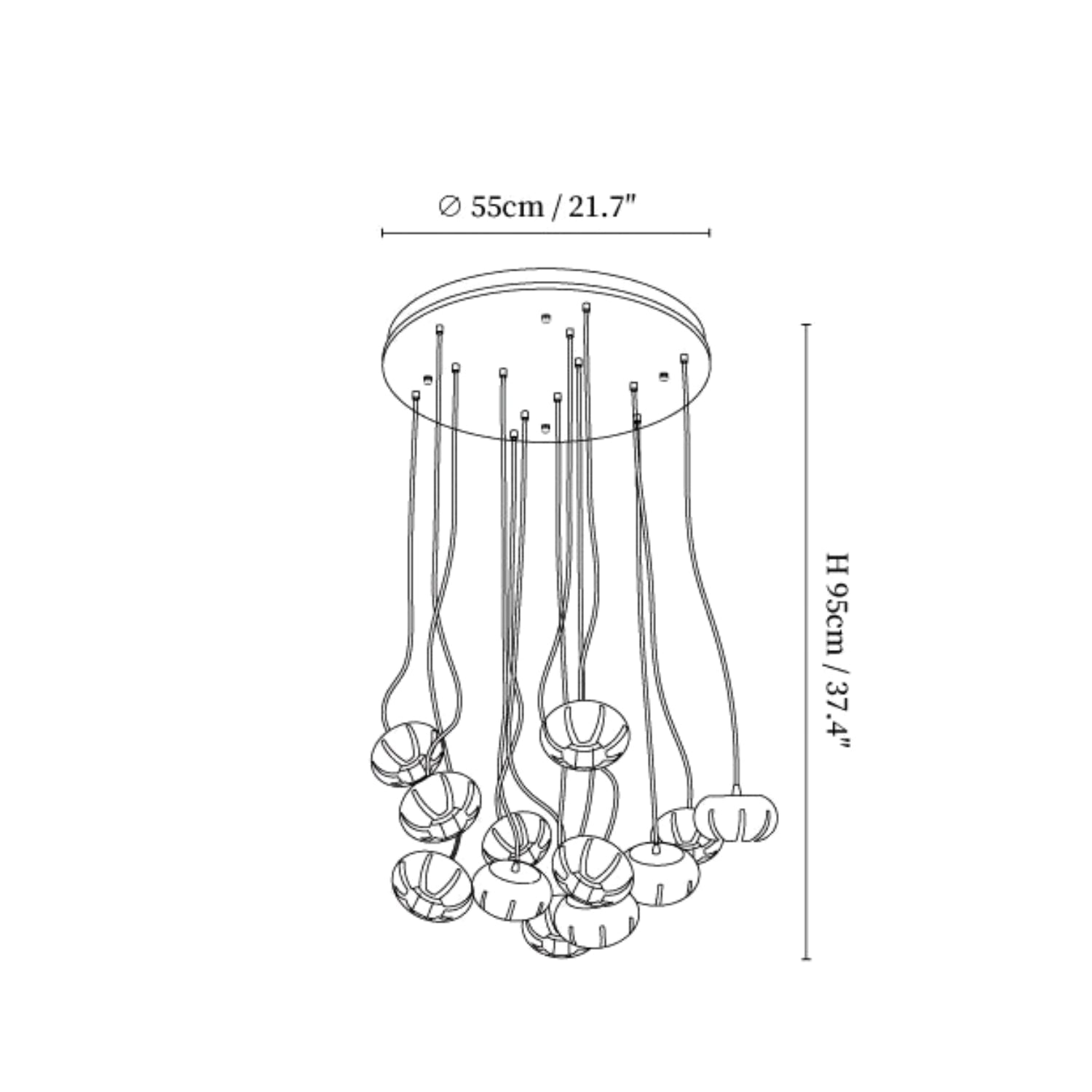 Moz Pumpkin Design Pendant Light