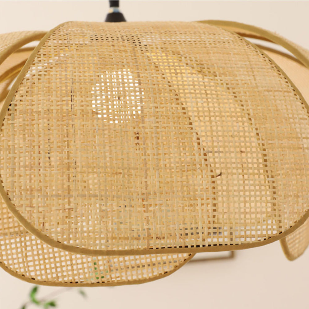 Petal Rattan Flower Pendant Light