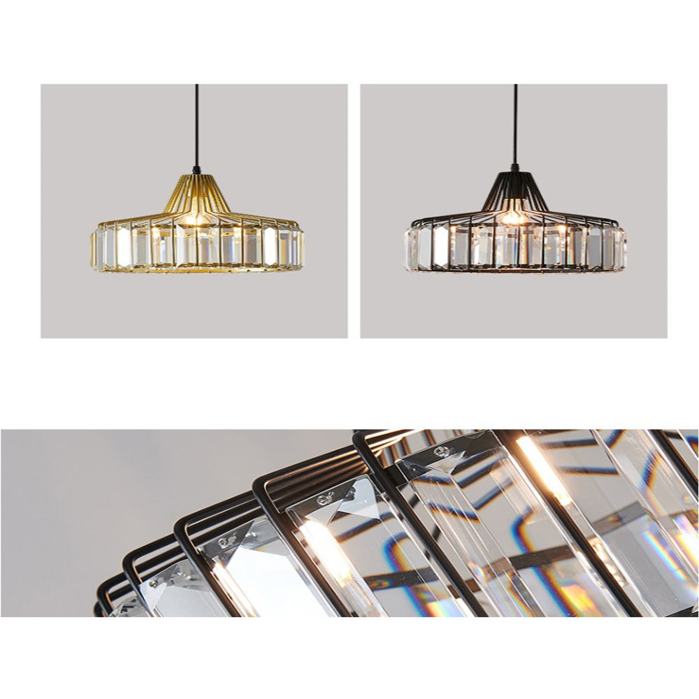 Black Crystal Pendant Light