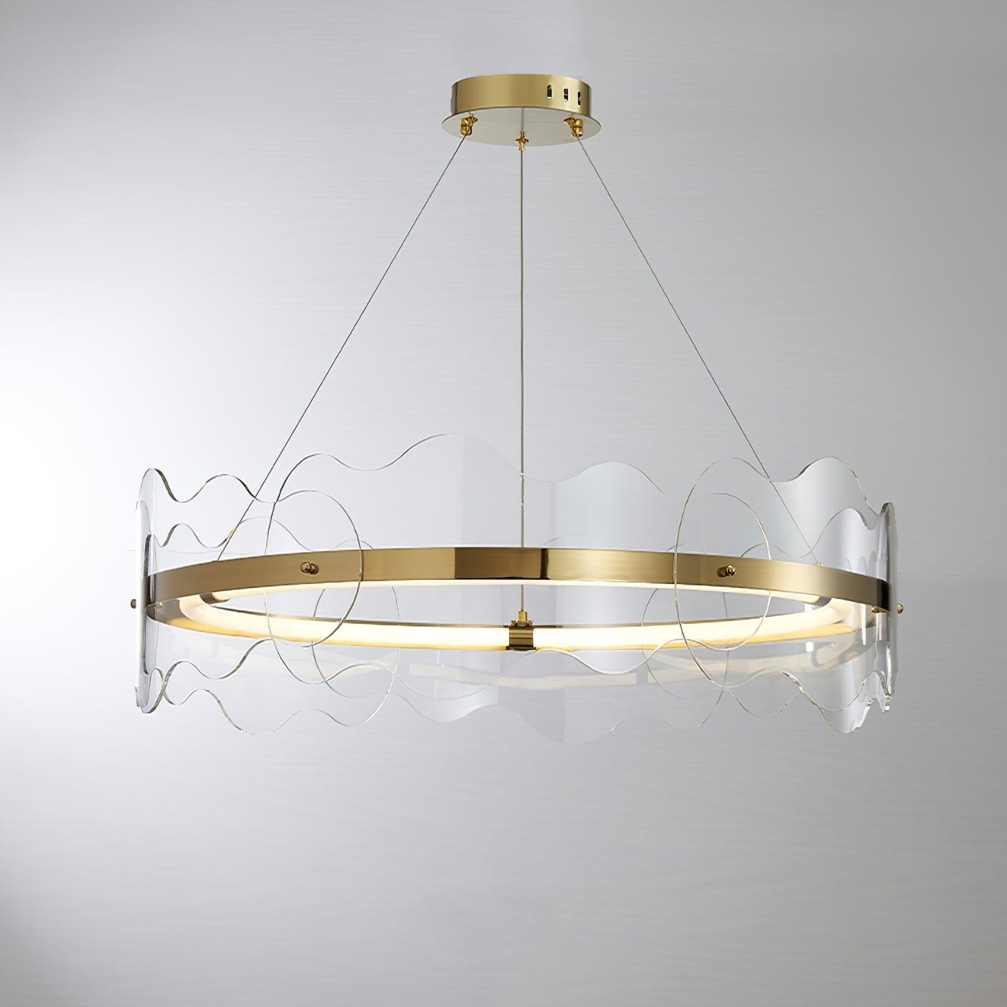 Acrylon Waved Pendant Light
