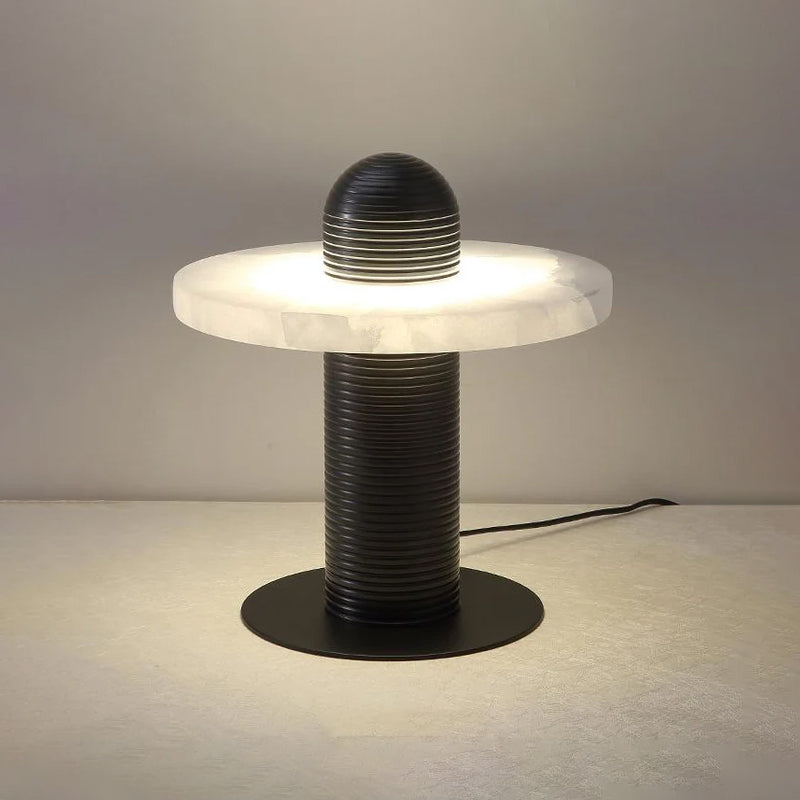 Duo Alabaster Disc Table Lamp