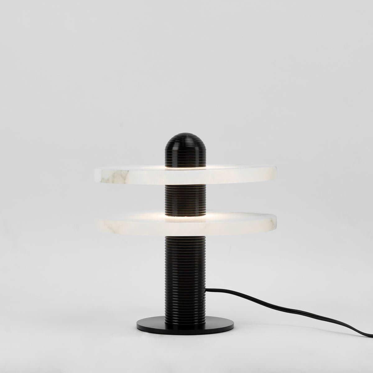 Duo Alabaster Disc Table Lamp