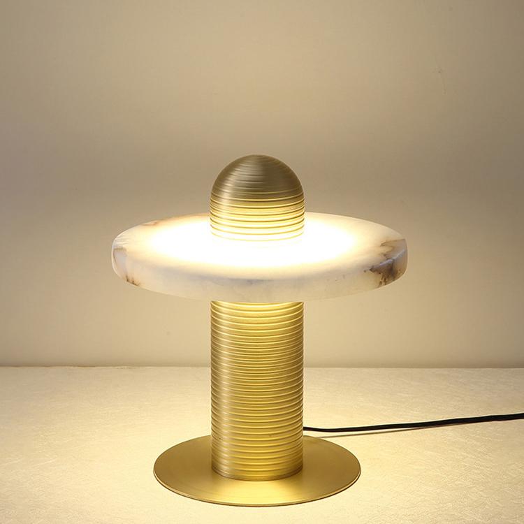 Duo Alabaster Disc Table Lamp