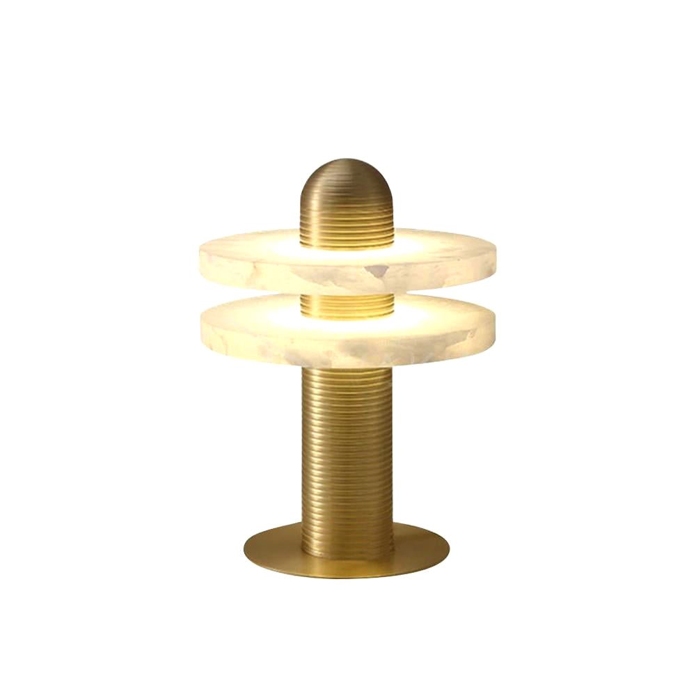 Duo Alabaster Disc Table Lamp