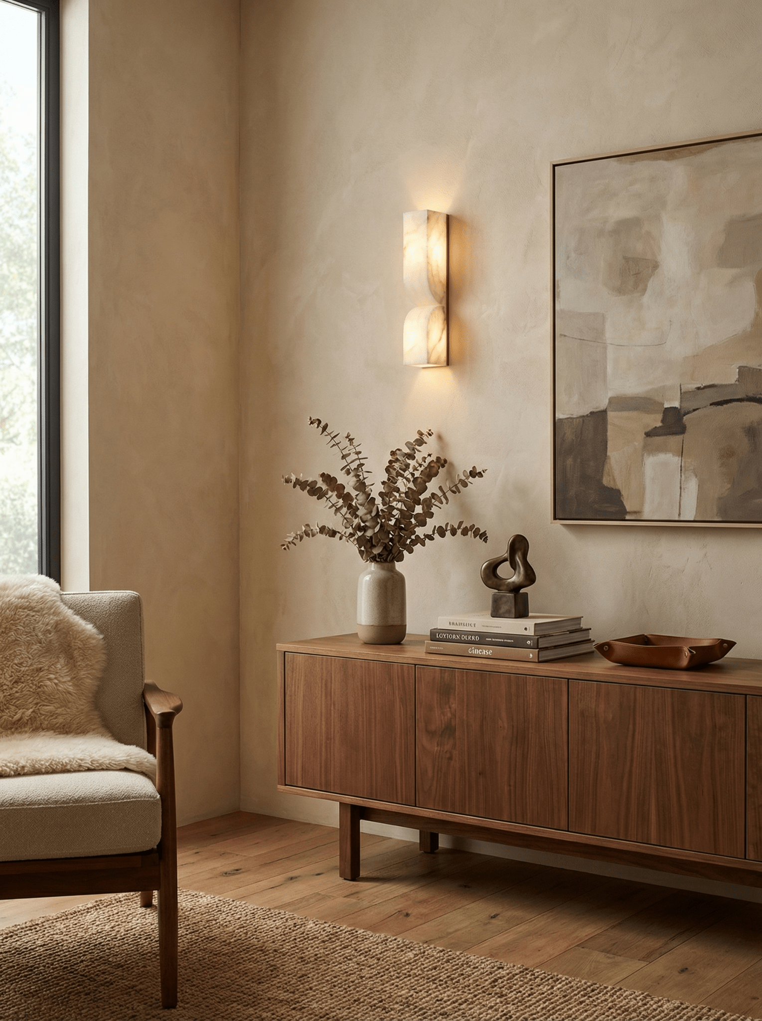 Haria Alabaster Wall Light