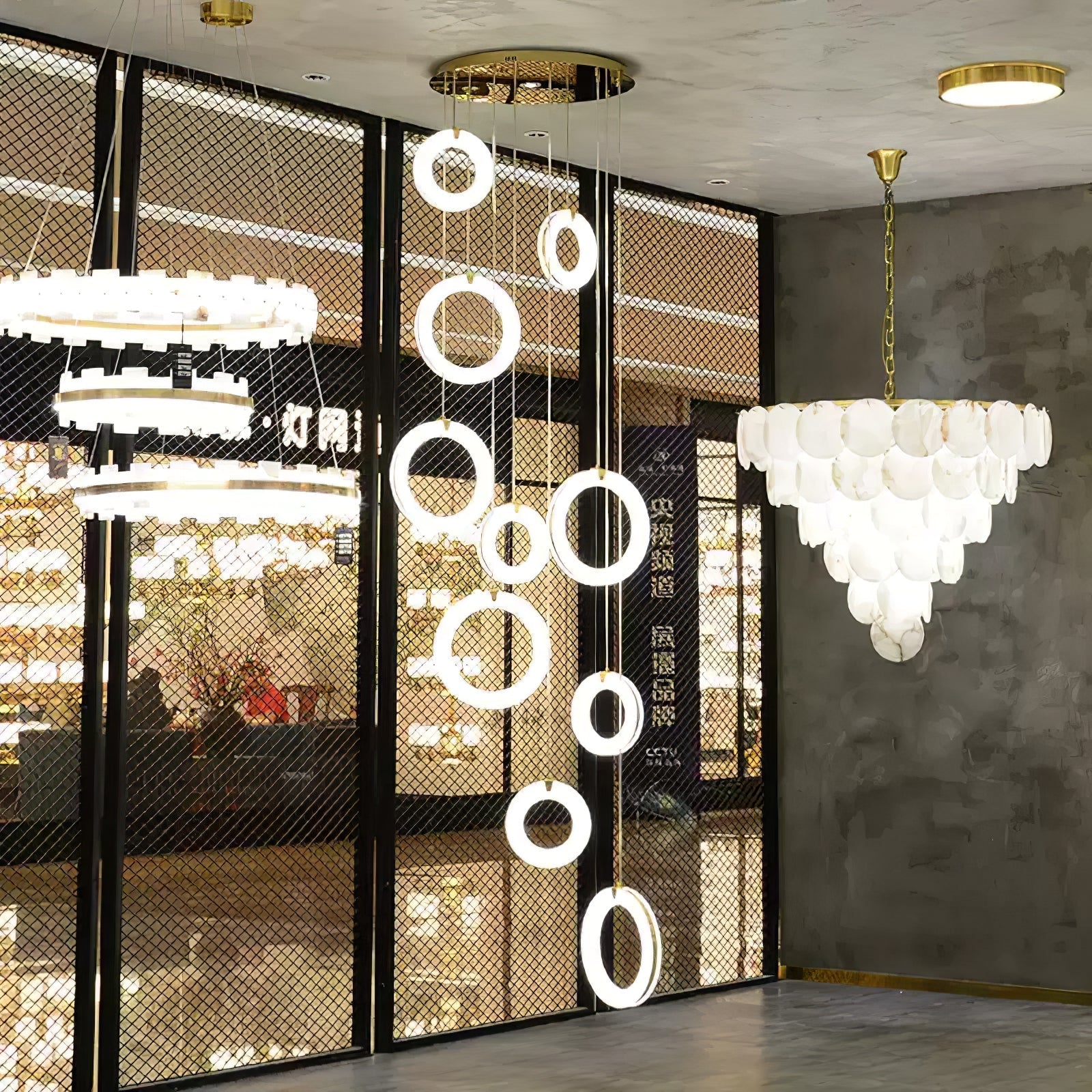 Lenba Alabaster Ring Pendant Light