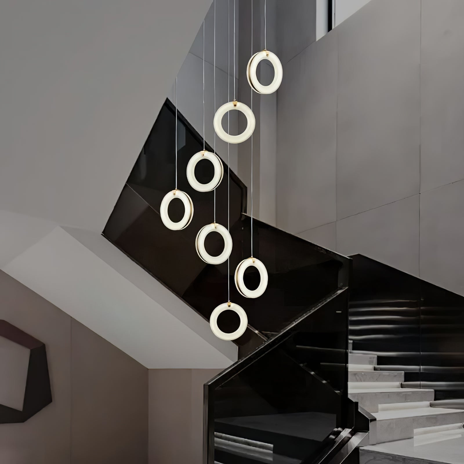 Lenba Alabaster Ring Pendant Light