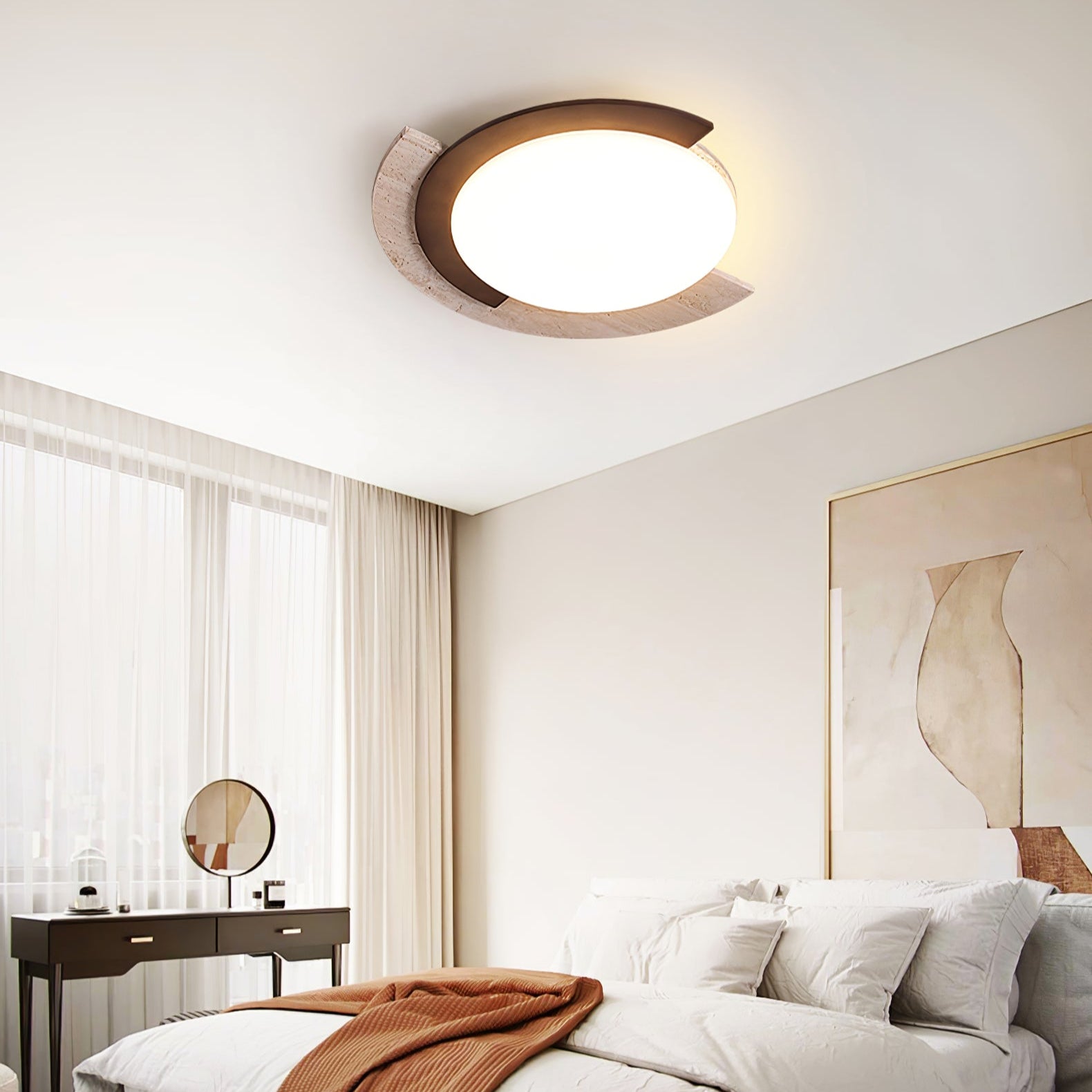 Zalerico Natural Stone Ceiling Light