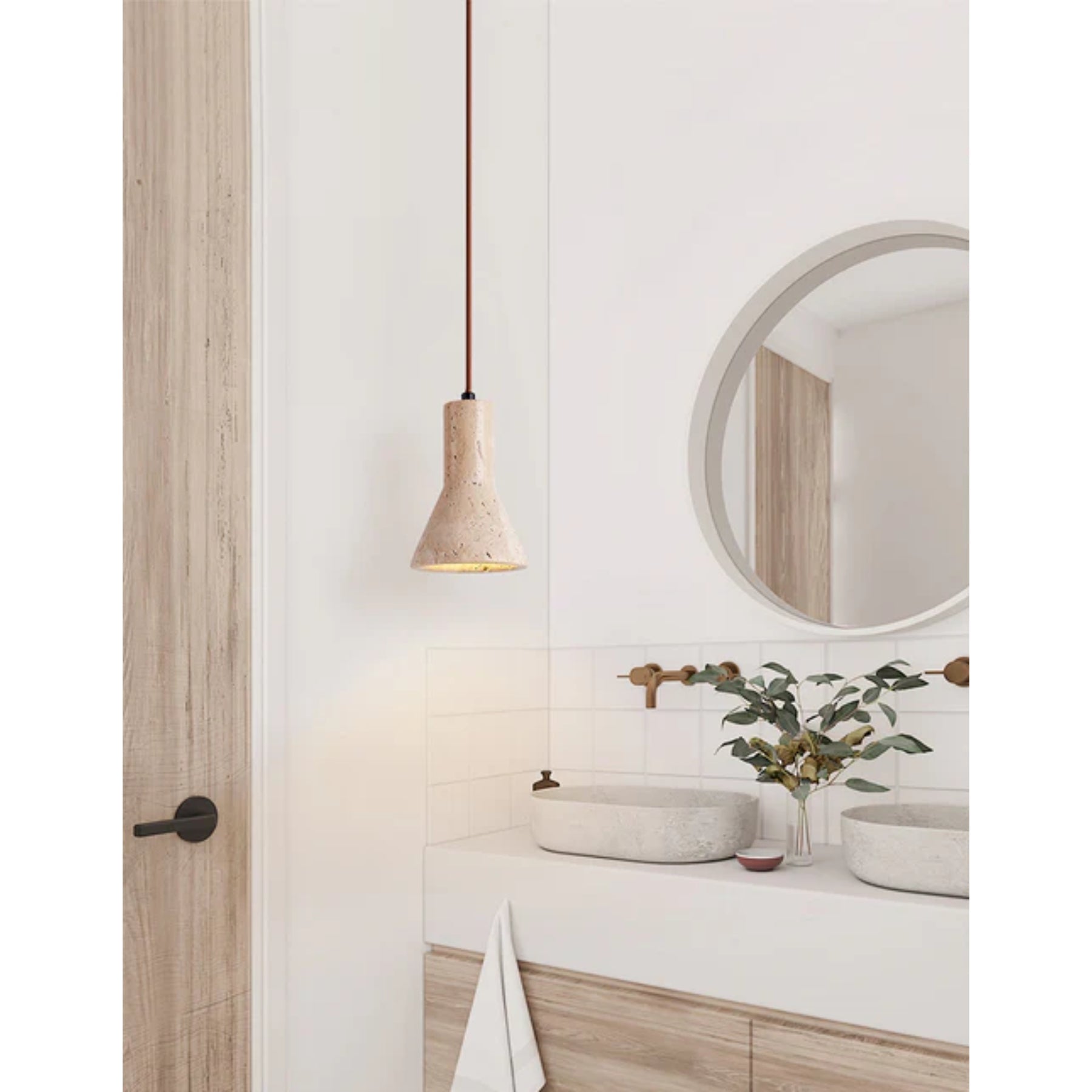 Aeremis Natural Stone Pendant Light