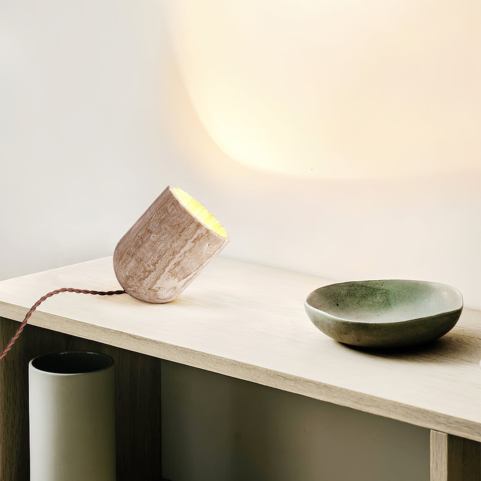 Synel Travertine Table Lamp