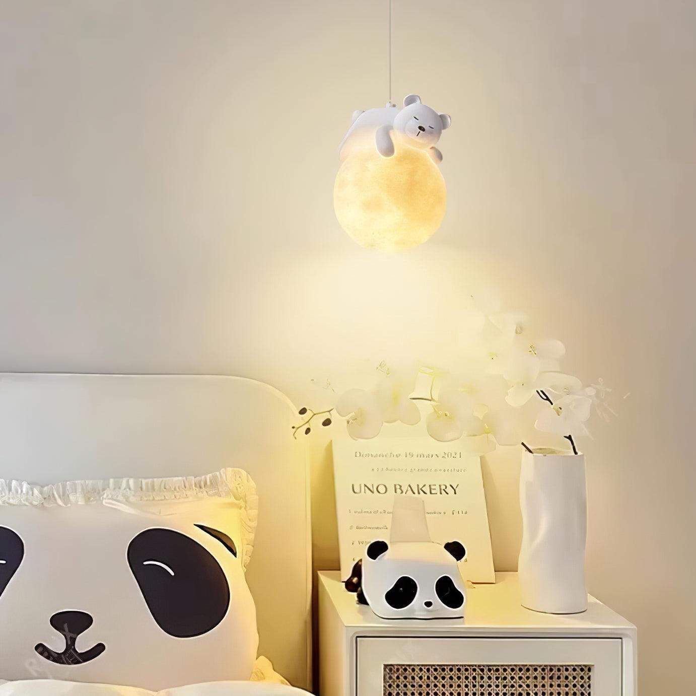 Reclining Panda Pendant Light
