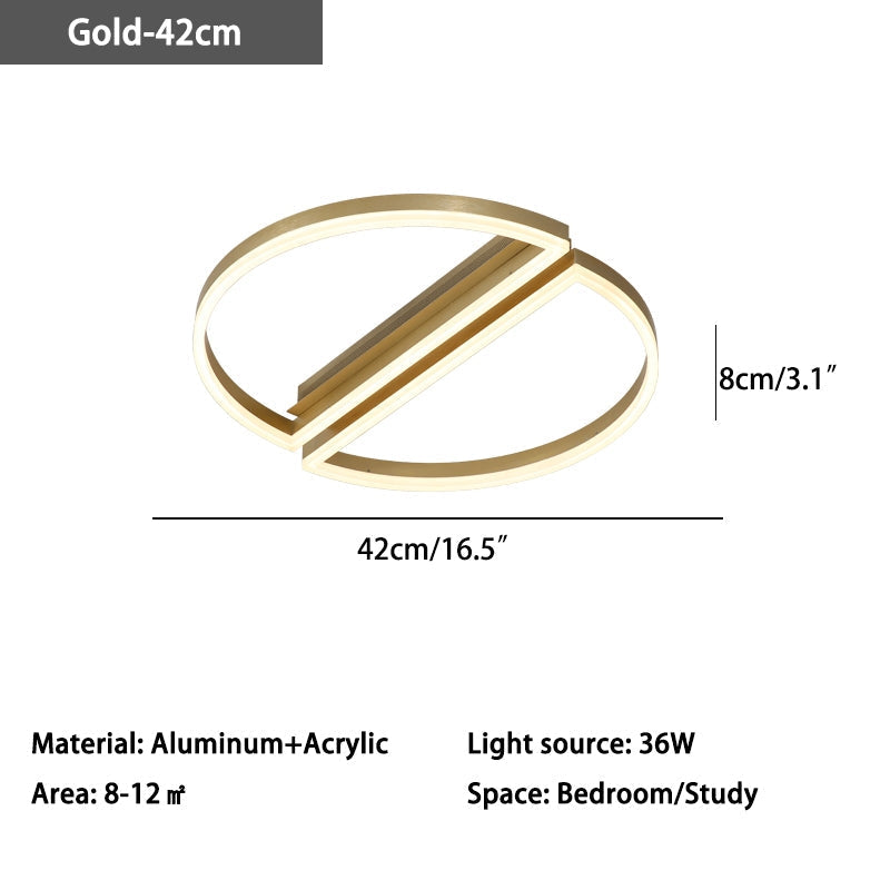 Zipler Double Half-Round Ceiling Light