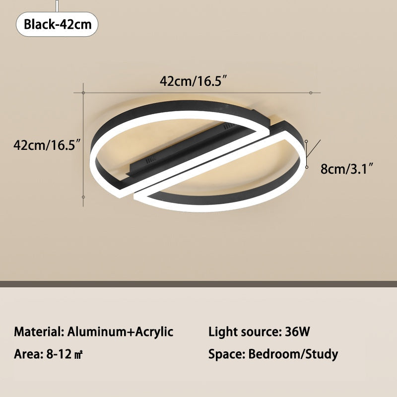 Zipler Double Half-Round Ceiling Light