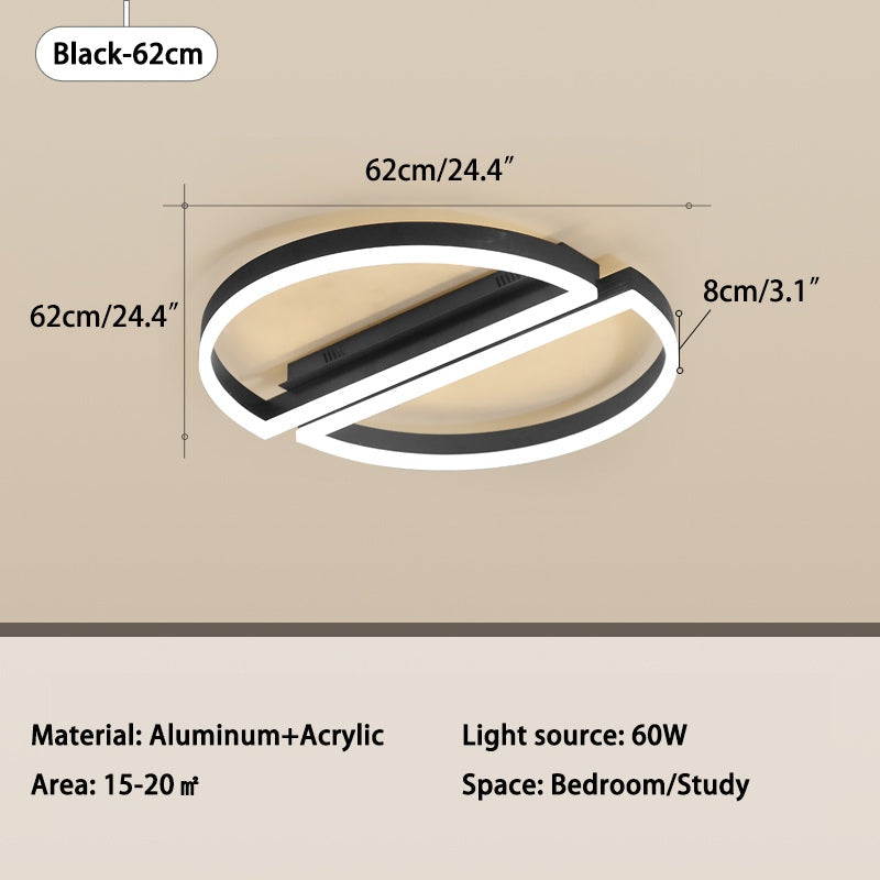 Zipler Double Half-Round Ceiling Light