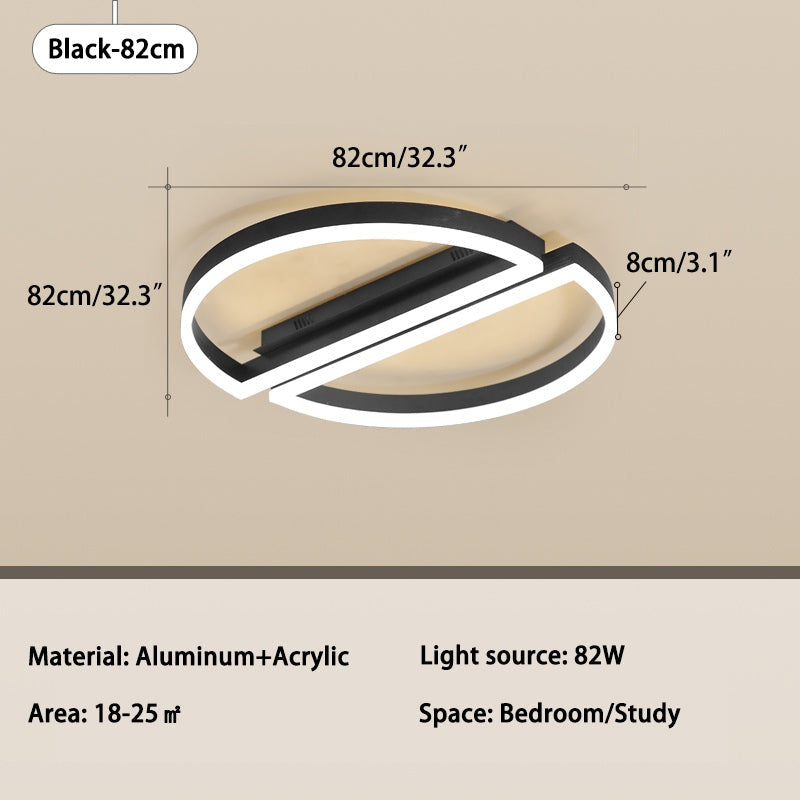 Zipler Double Half-Round Ceiling Light