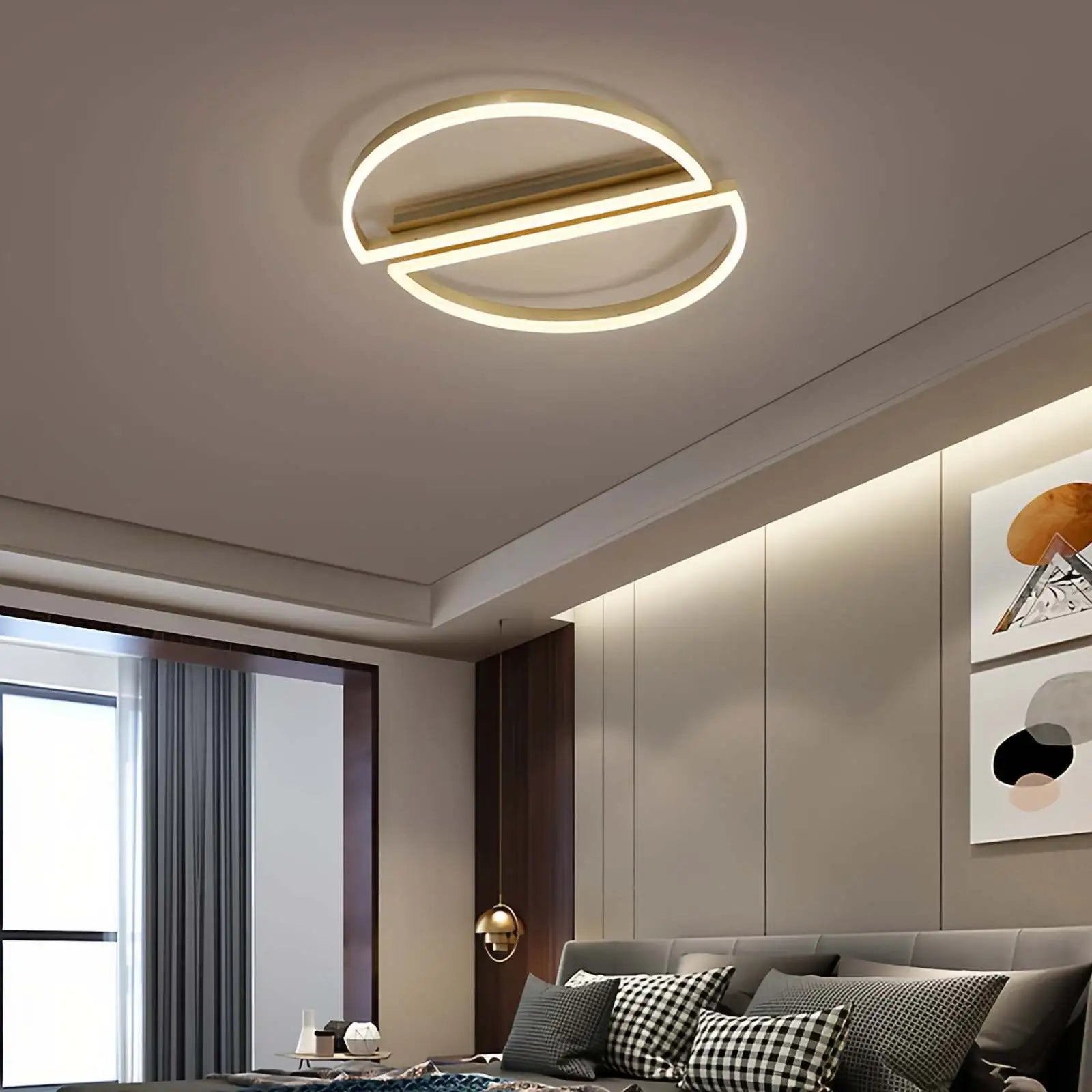 Zipler Double Half-Round Ceiling Light