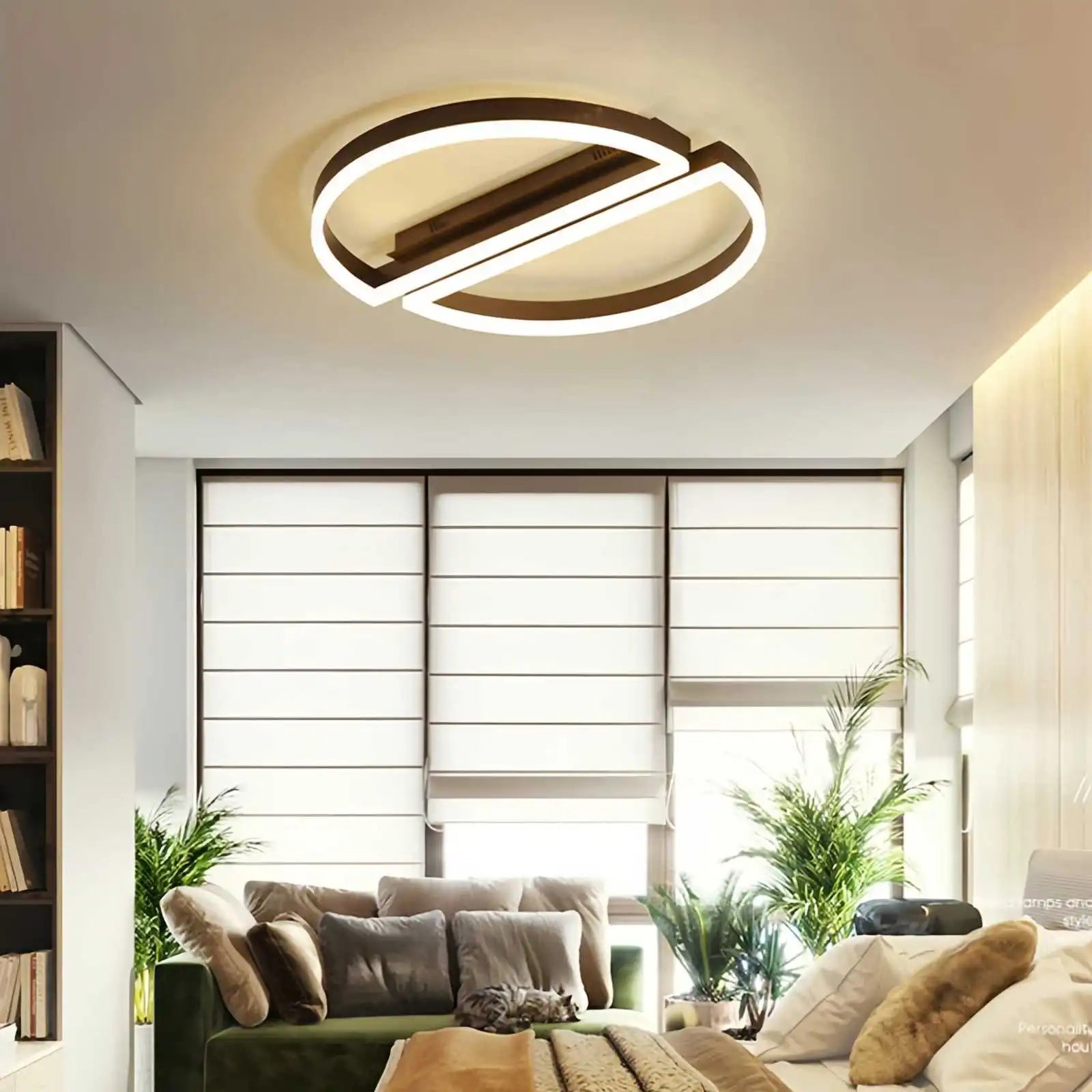 Zipler Double Half-Round Ceiling Light