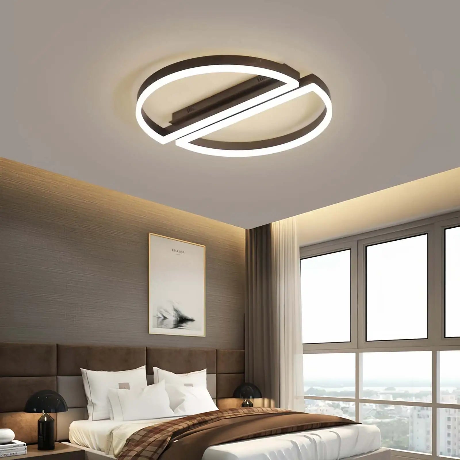 Zipler Double Half-Round Ceiling Light