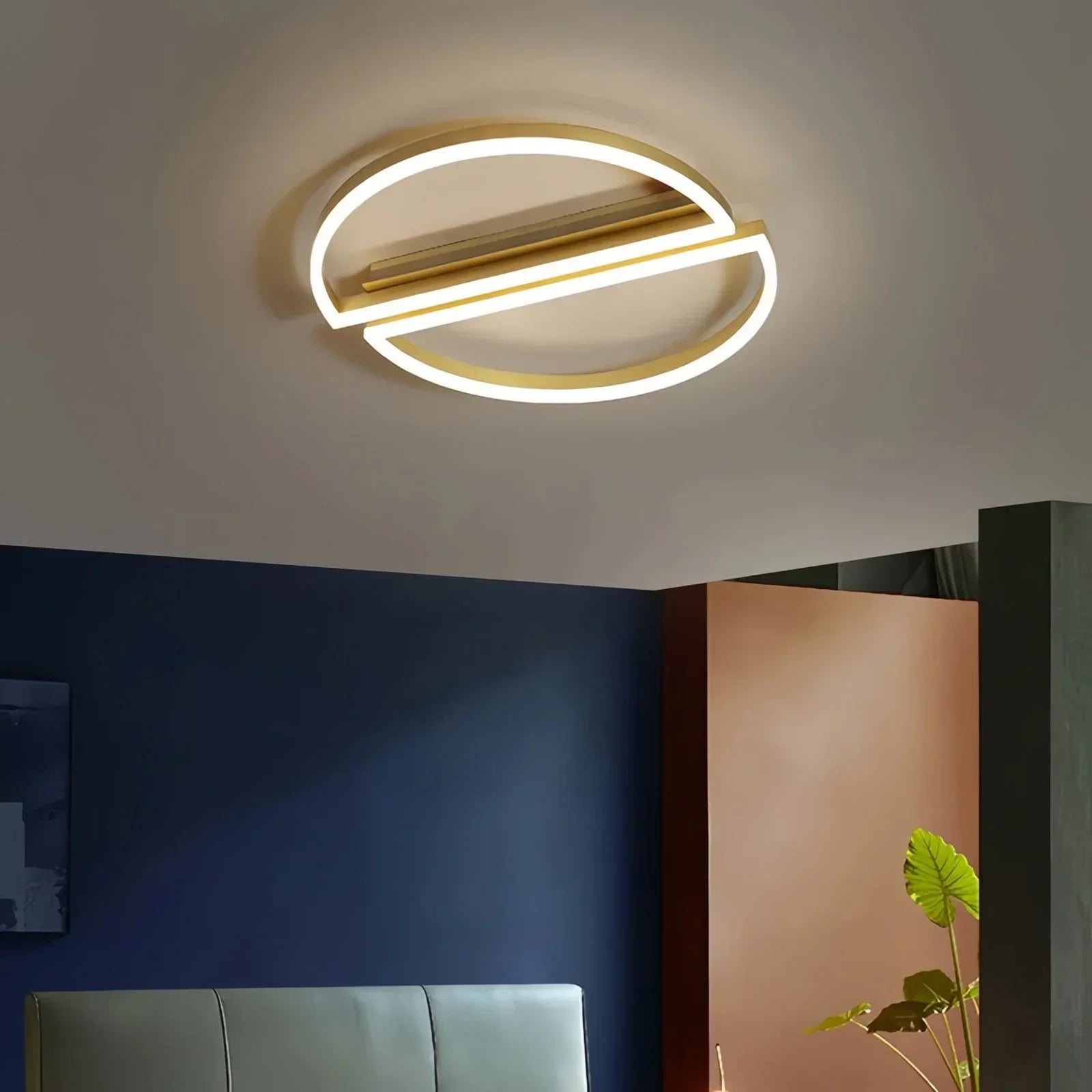 Zipler Double Half-Round Ceiling Light