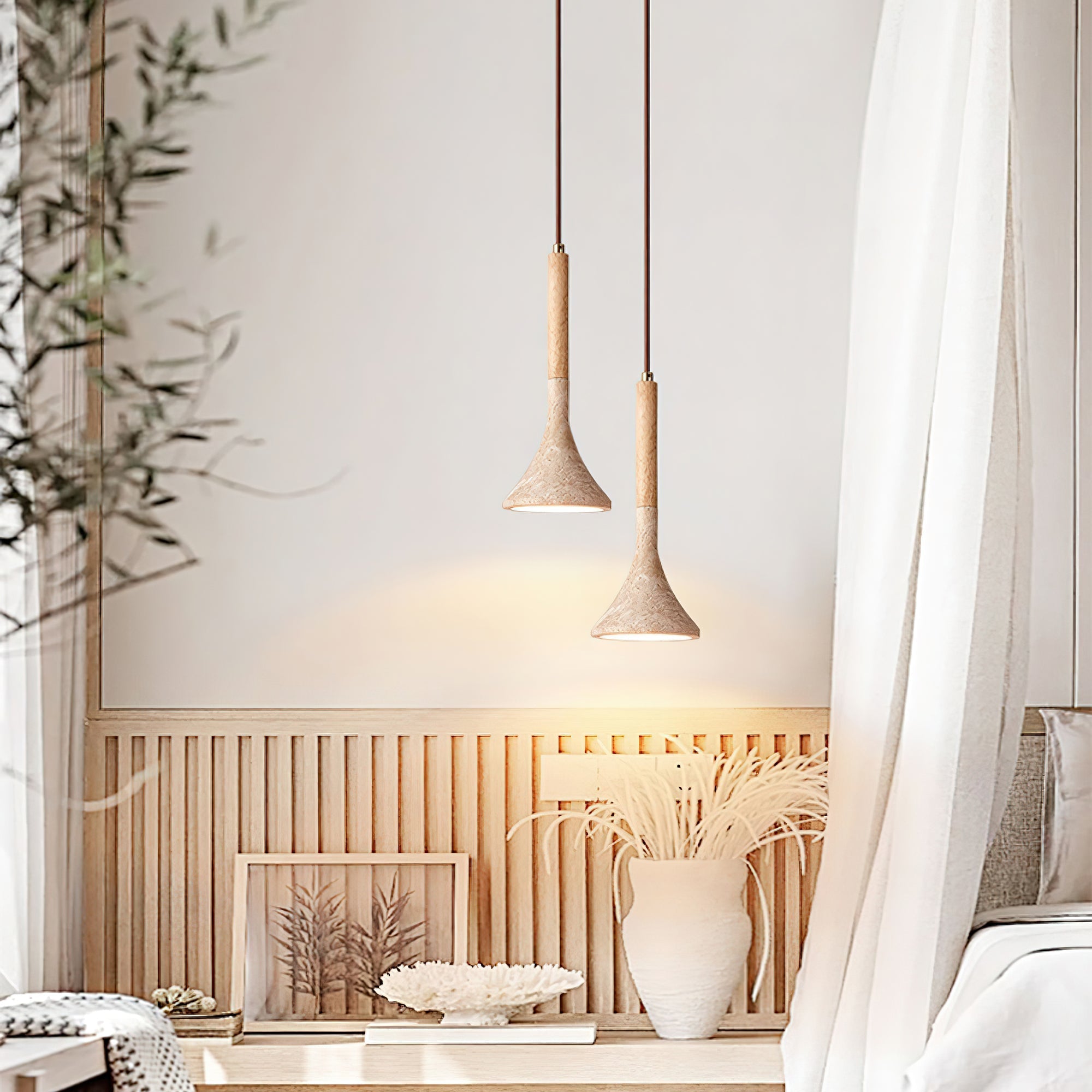 Lebomis Travertine Pendant Light