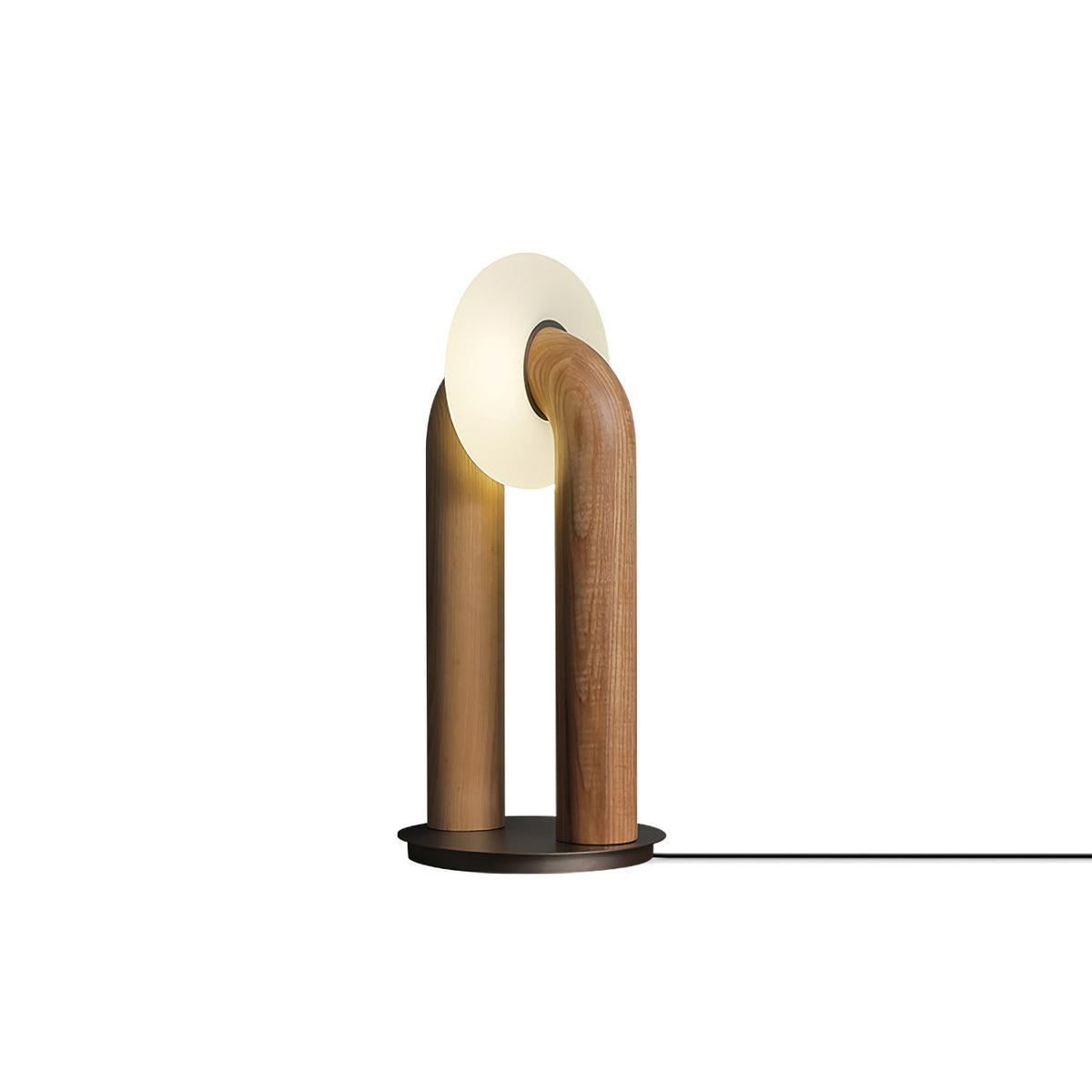 Disc Wooden Table Lamp